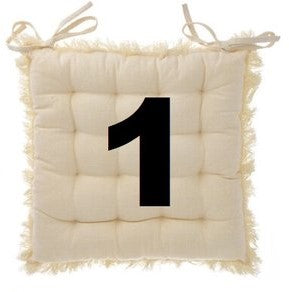 Coussins de chaise - Lot de 4 - 40x40cm - 3 Coloris
