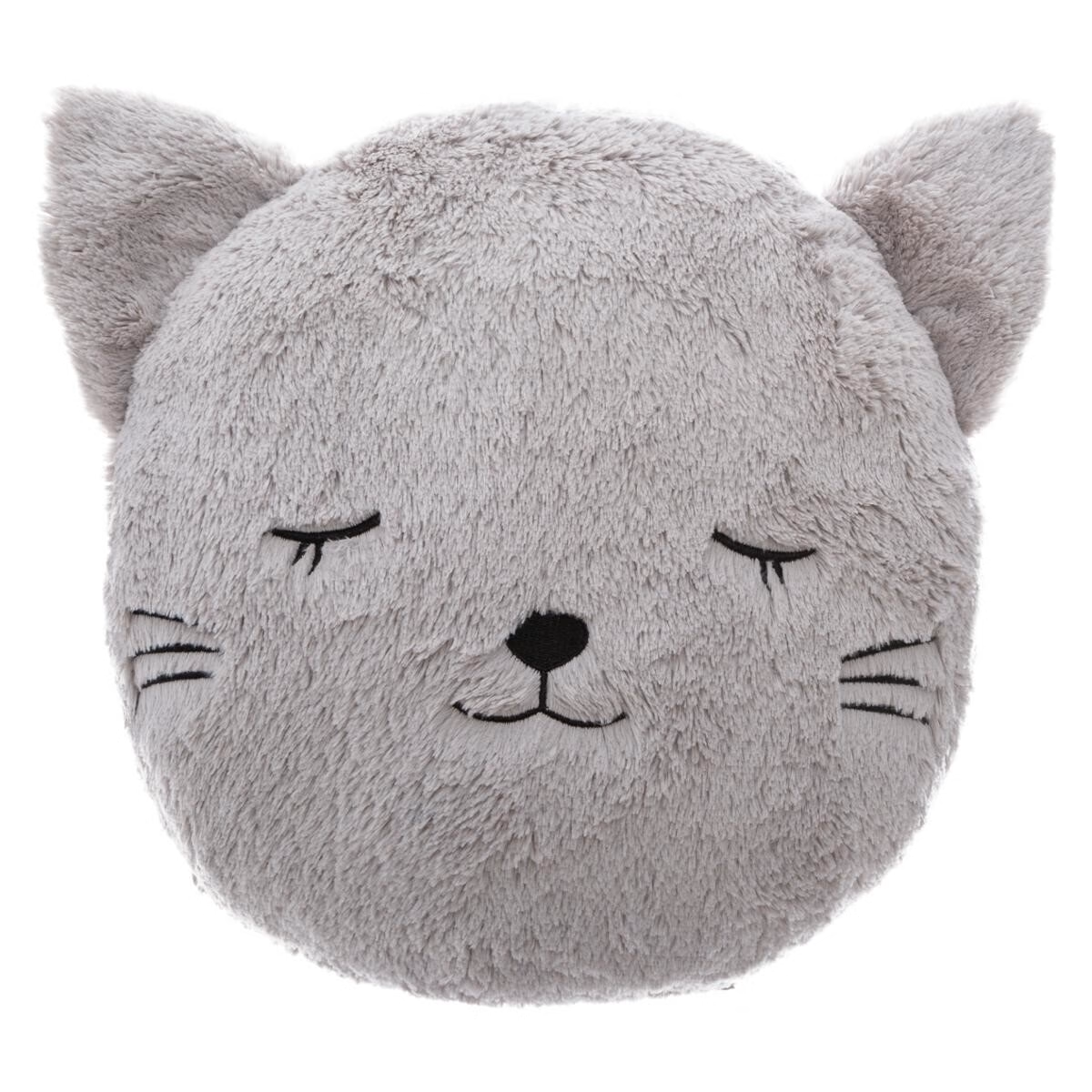 Atmosphera Kids Cat Kattenkussen - 28x11cm - Grijs