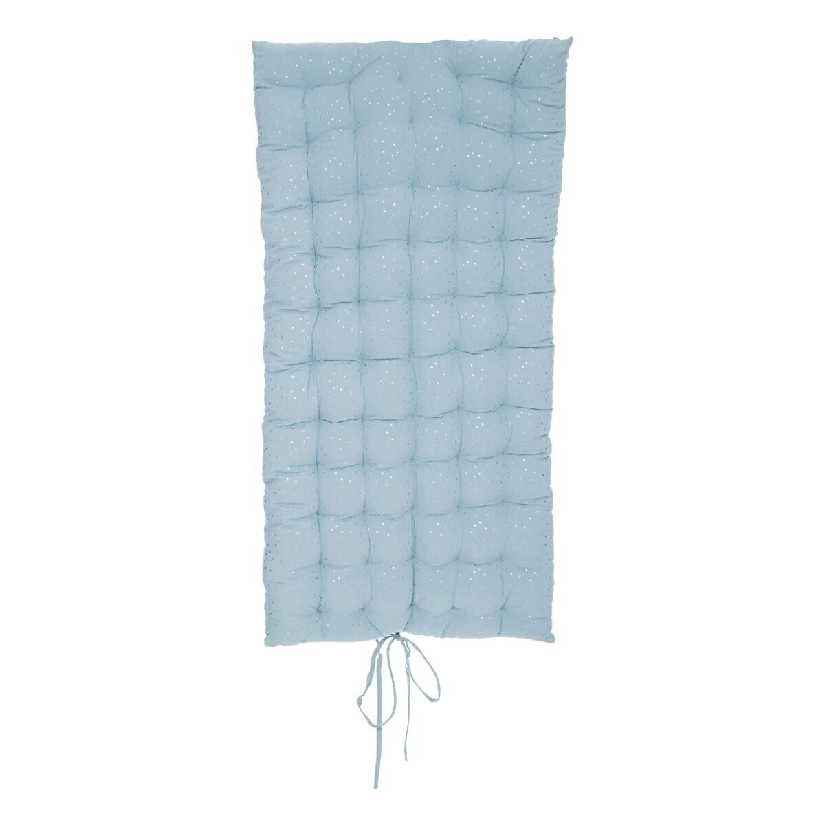 Atmosphera Kids Oya vloermatras met gouden driehoekjes - 120x60x5cm - Lichtblauw