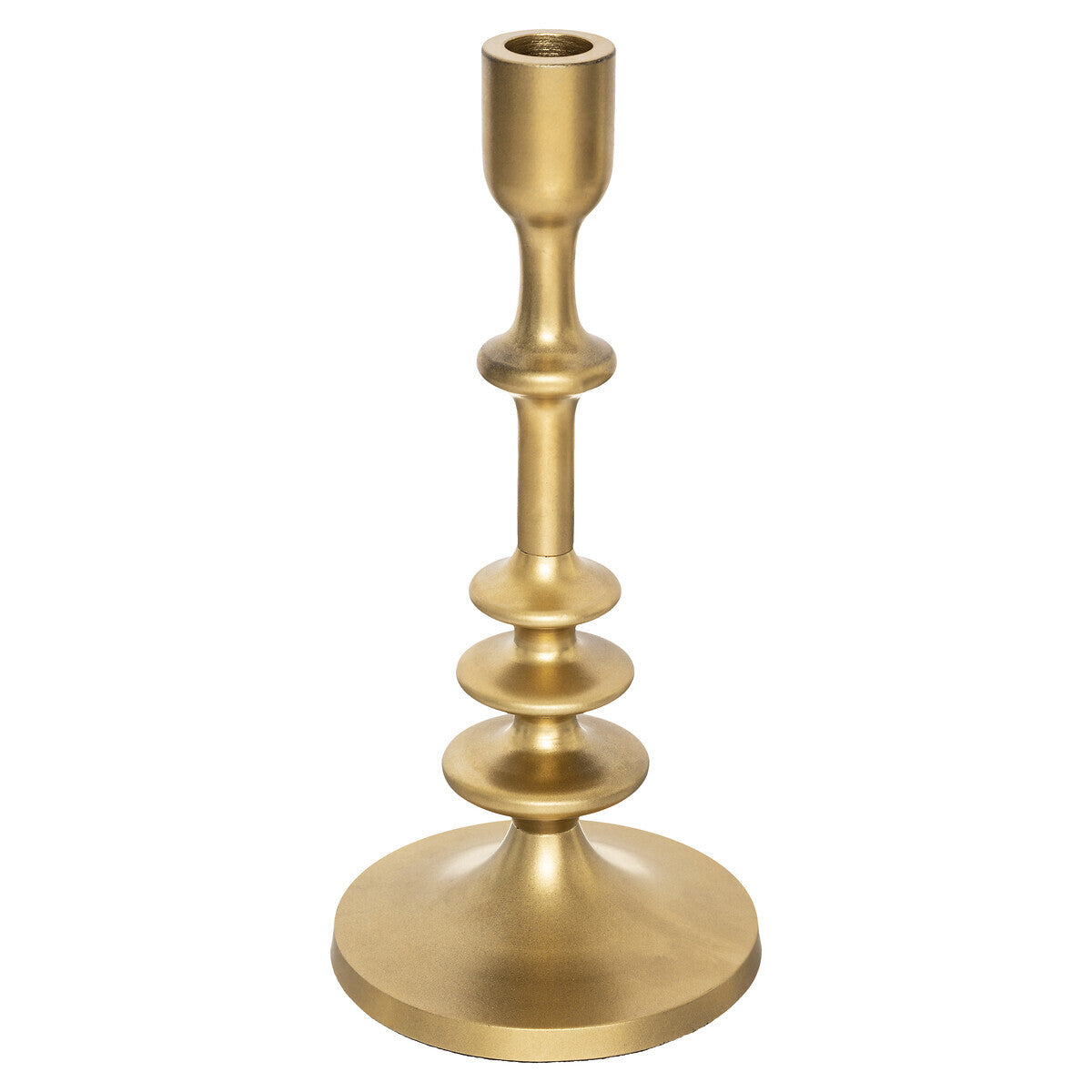 Bougeoir Atmosphera Aluminium Living Ø12xH26cm - Doré