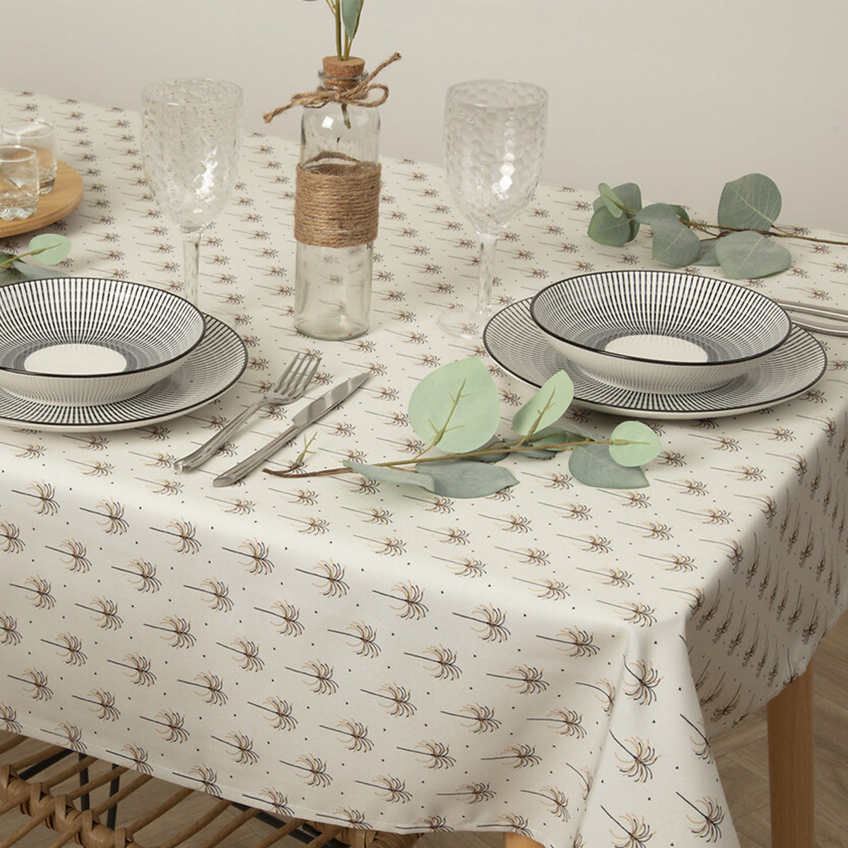 Nappe Atmosphera Palmy 150x300cm - Antitache - Polyester - Multi