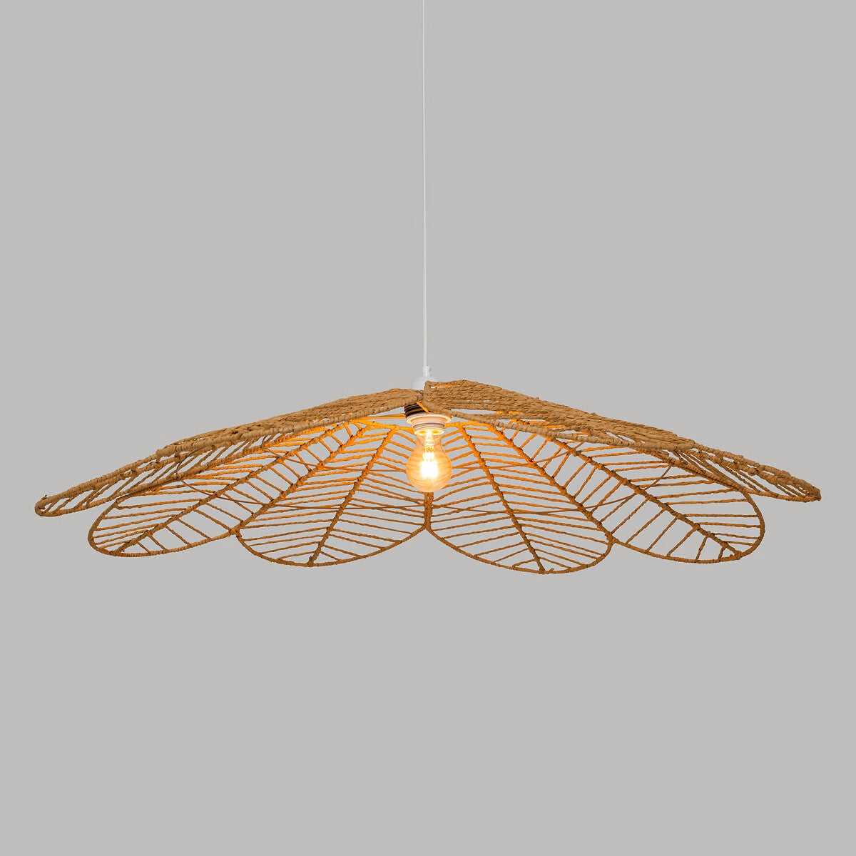 Atmosphera Hanglamp Folk - E27, niet inbegrepen - Ø98cm - Naturel
