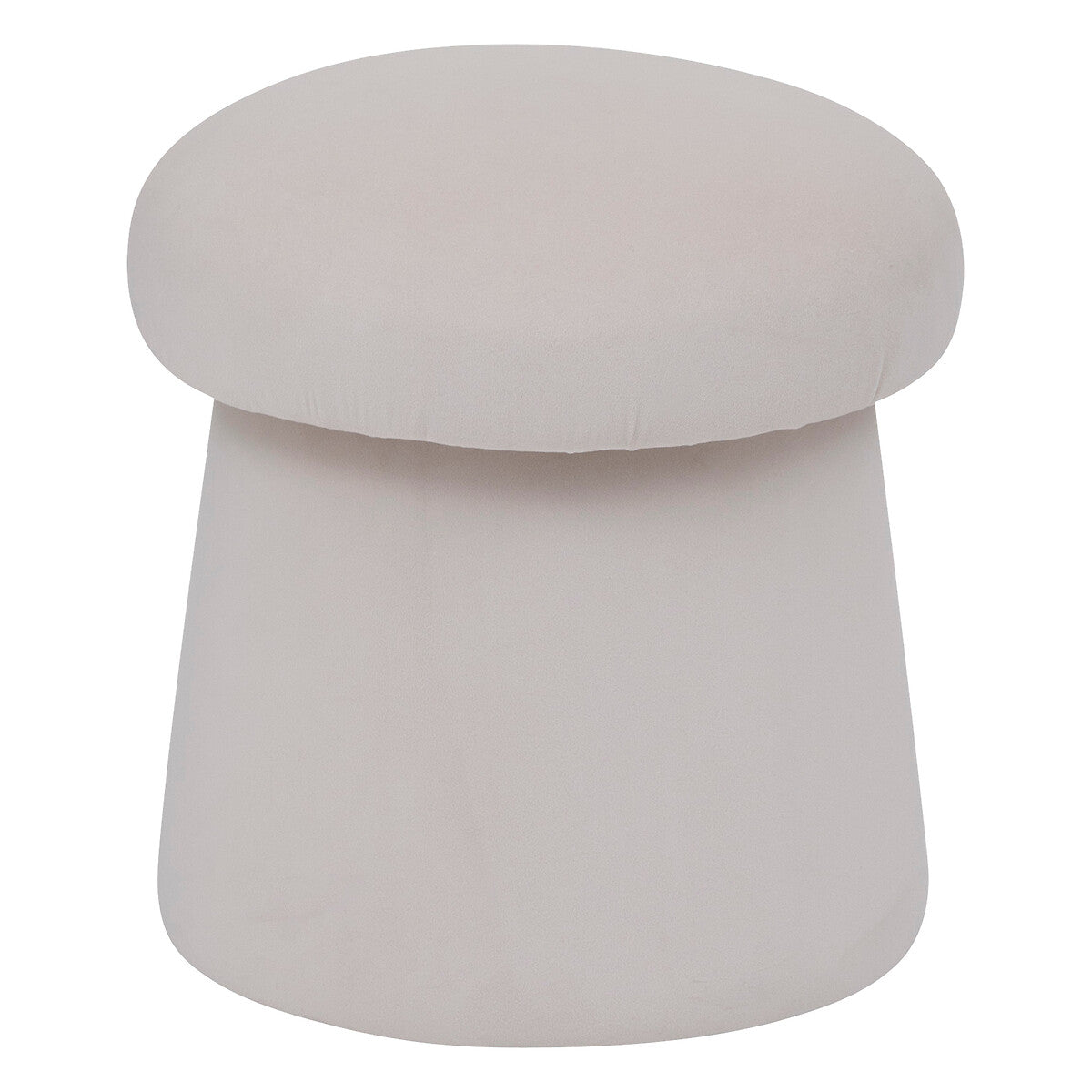 Atmosphera Poef Noa velvet Ø37xH40cm - Lichtgrijs