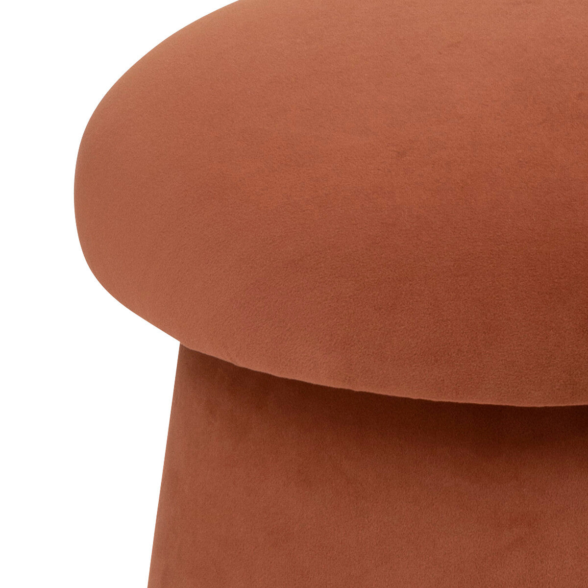 Atmosphera Poef Noa velvet Ø37xH40cm - Amber