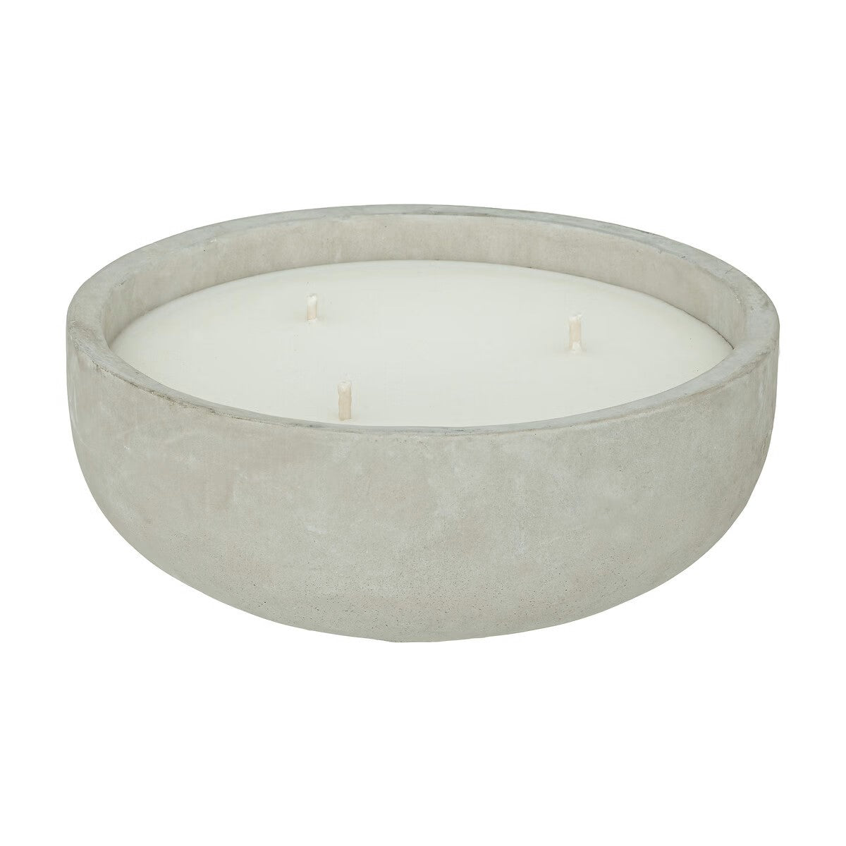 Atmosphera Ely citronellakaars 1597g - Ø30xH13cm - Pot van cement - Grijs