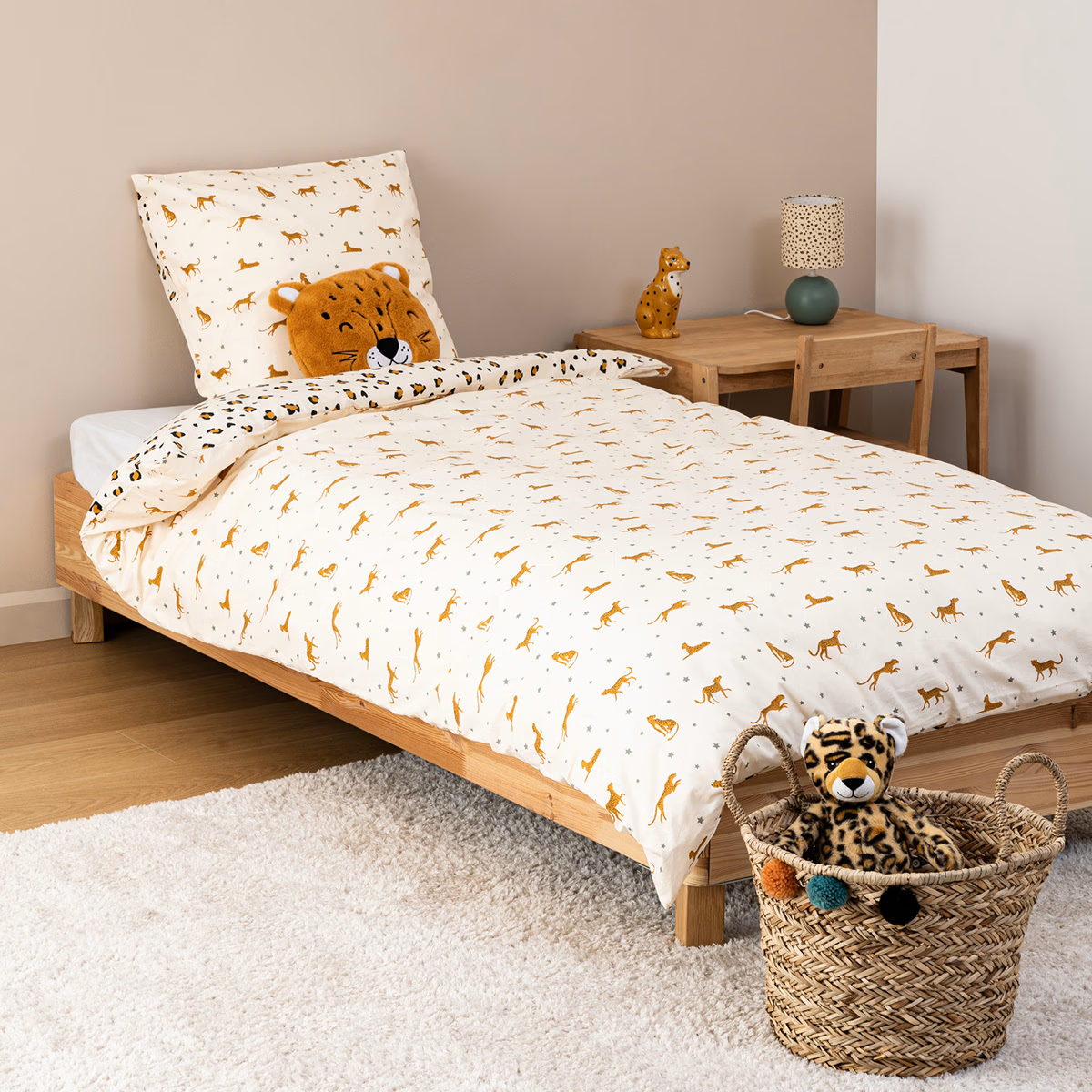 Atmosphera Kids Parure de couette et 1 taie d'oreiller 140x200cm/65x65cm - Sirène
