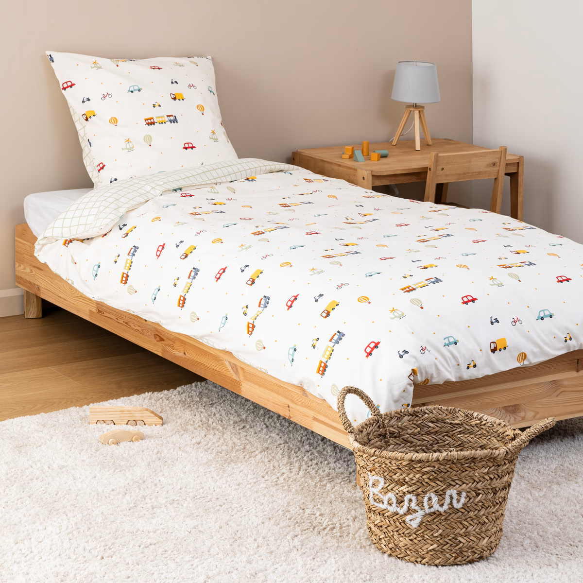 Atmosphera Kids Parure de couette et 1 taie d'oreiller 140x200cm/65x65cm - Sirène