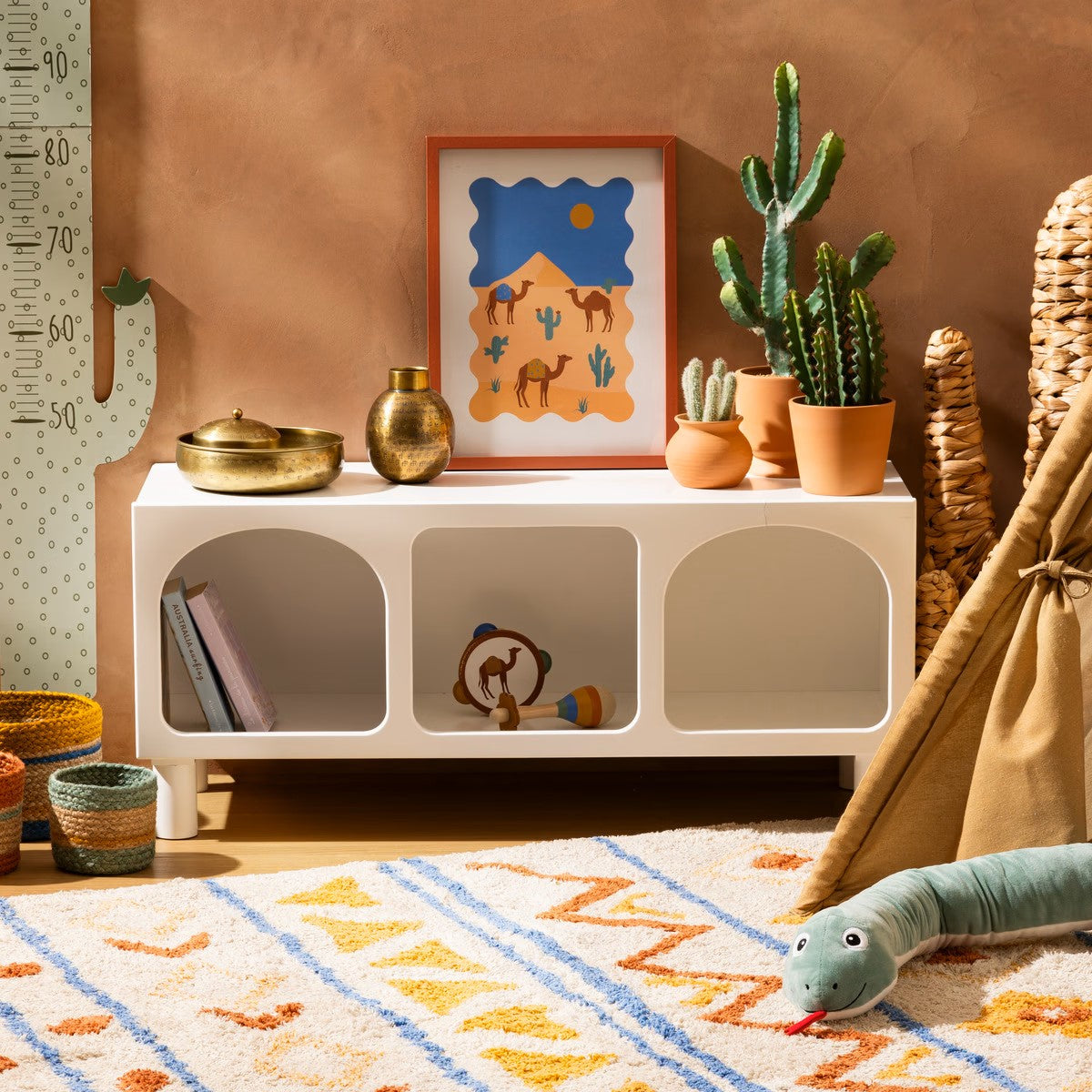 Atmosphera Kids Tara Opbergmeubel - 90x32x40cm - Kinderkamer - Wit