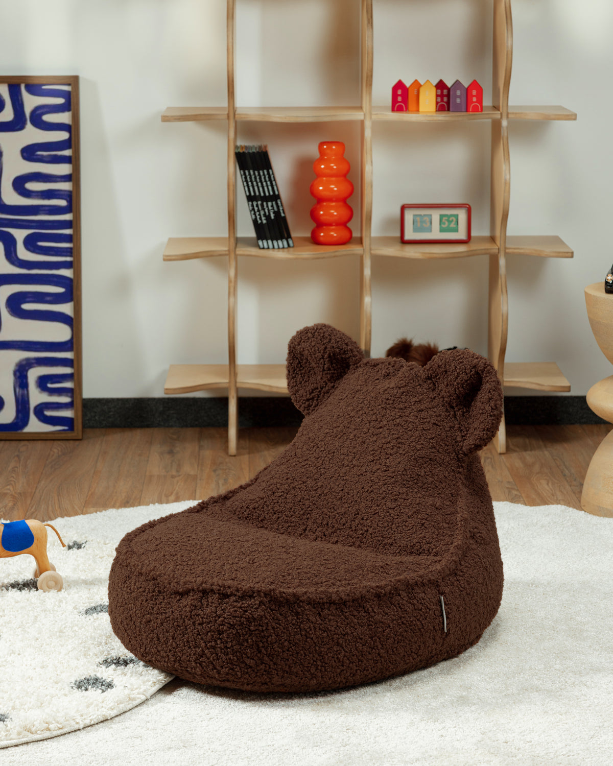 Wigiwama Teddy Bear Pouf / Pouf - 70x60x42cm - Biscuit