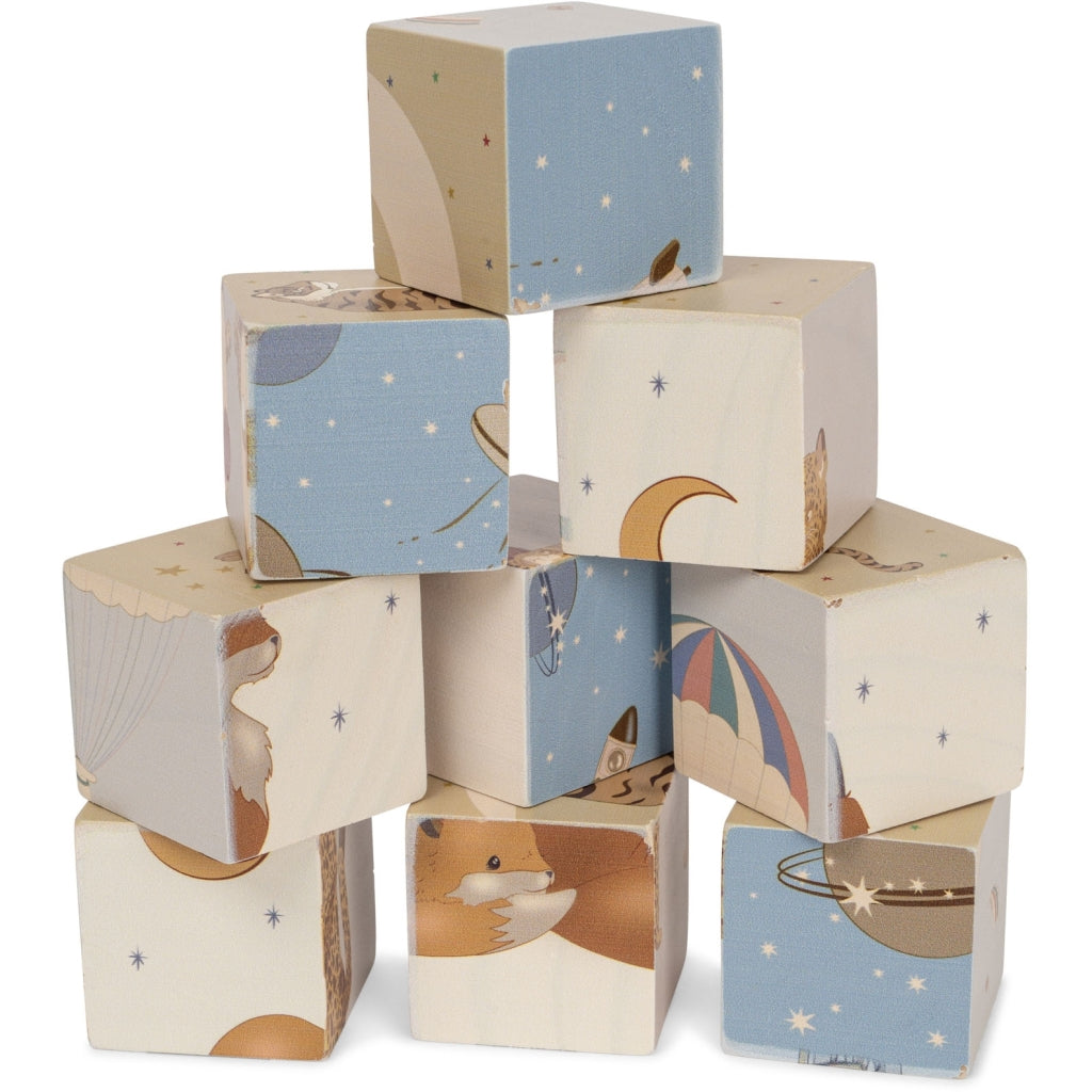Konges Sløjd Block puzzle bois 9 pierres - +12 mois