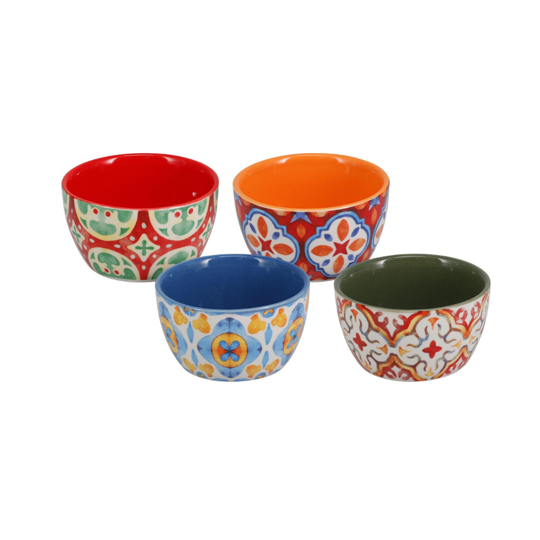 Home & Styling Kommen - Set van 4 stuks - Ø10xH6cm - Multi