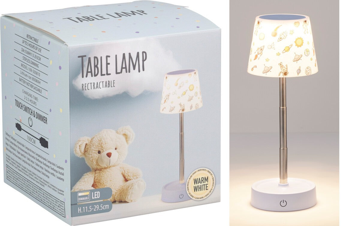 Home&amp;Styling Lampe de table - Avec abat-jour - Lampe pour enfants - Gris