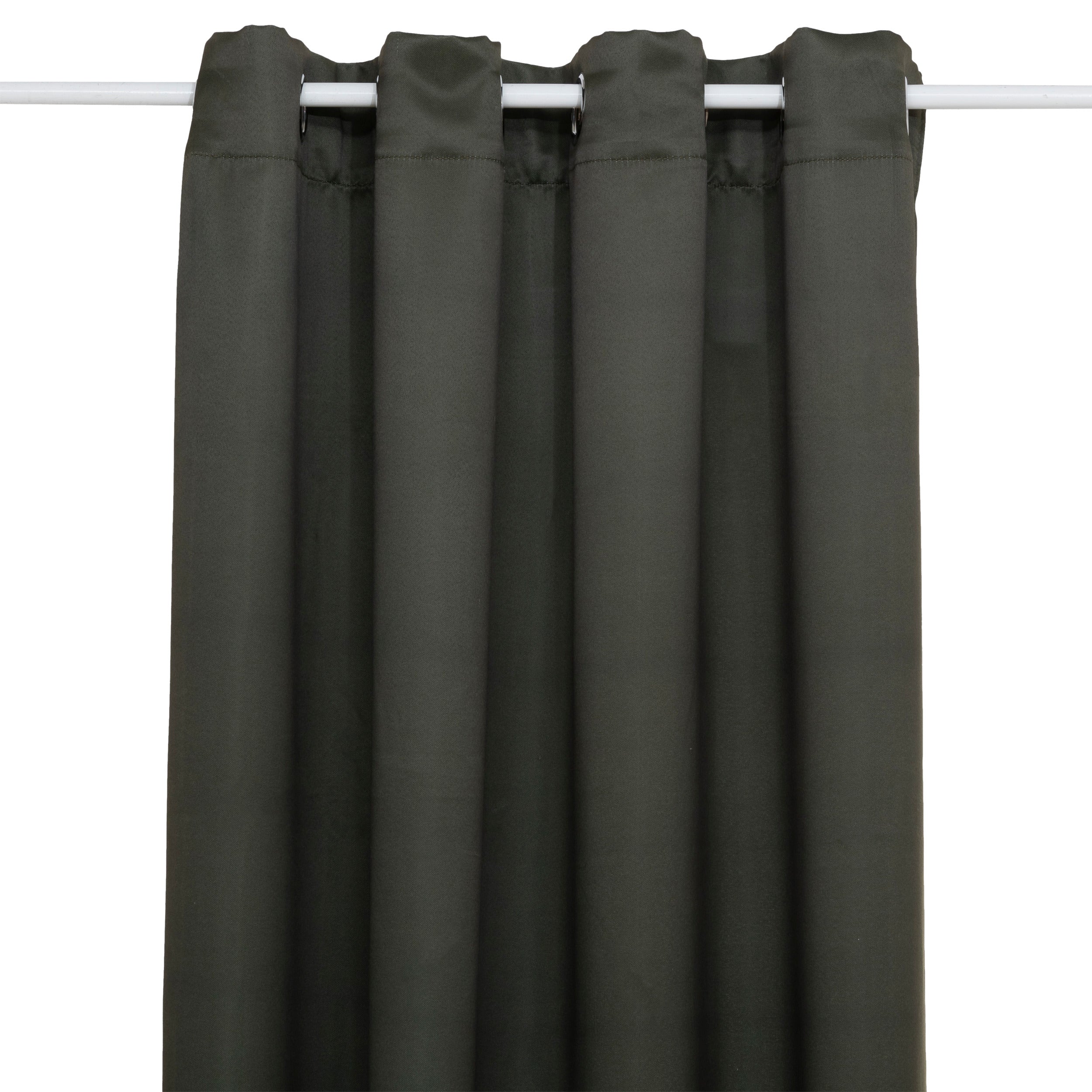 Atmosphera Verduisteringsgordijn 135x240cm - Gordijnen kant en klaar met haakjes ringen - Kakigroen