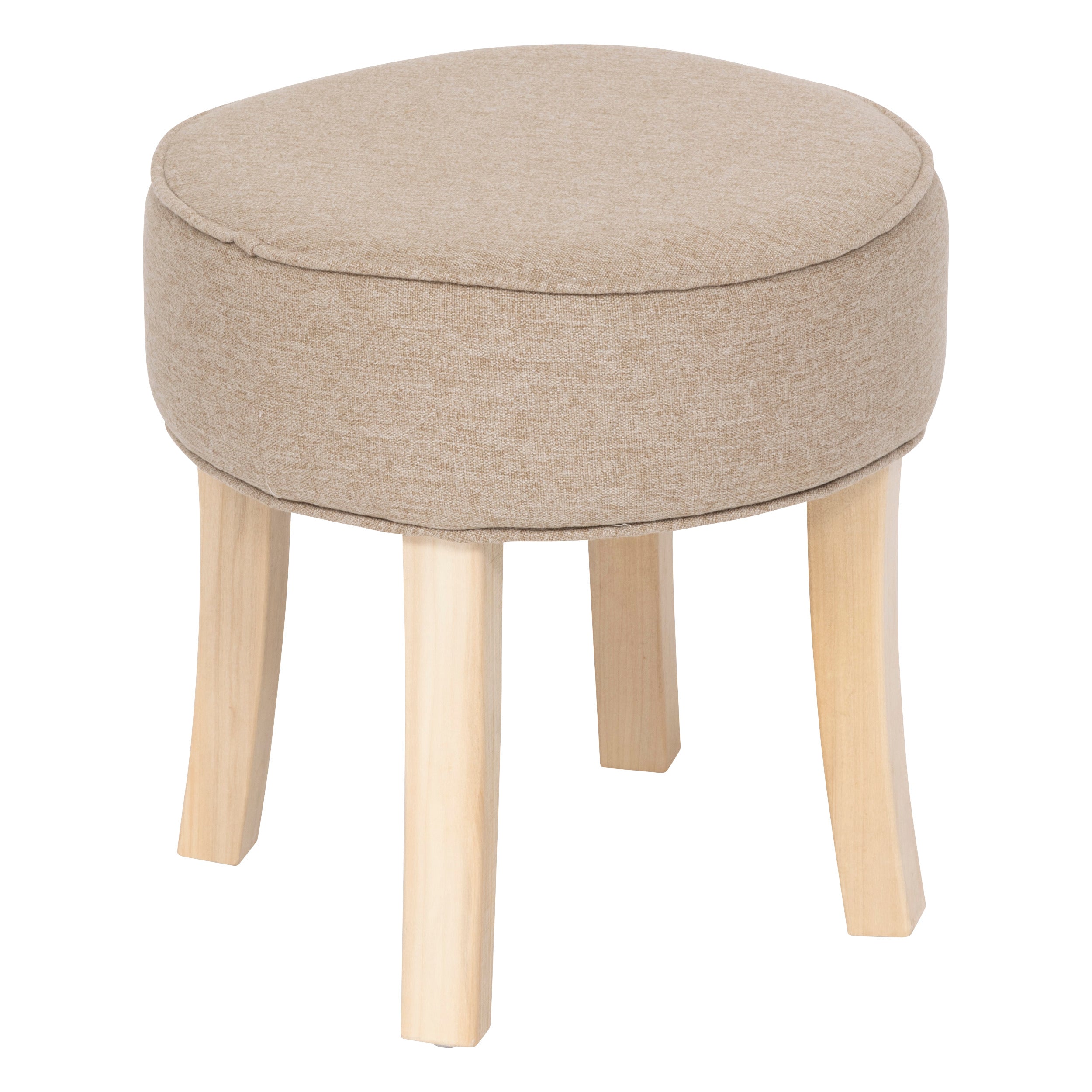 Atmosphera Adriel Krukje/Poef - Ø35xH35cm - Voetbankje - Beige