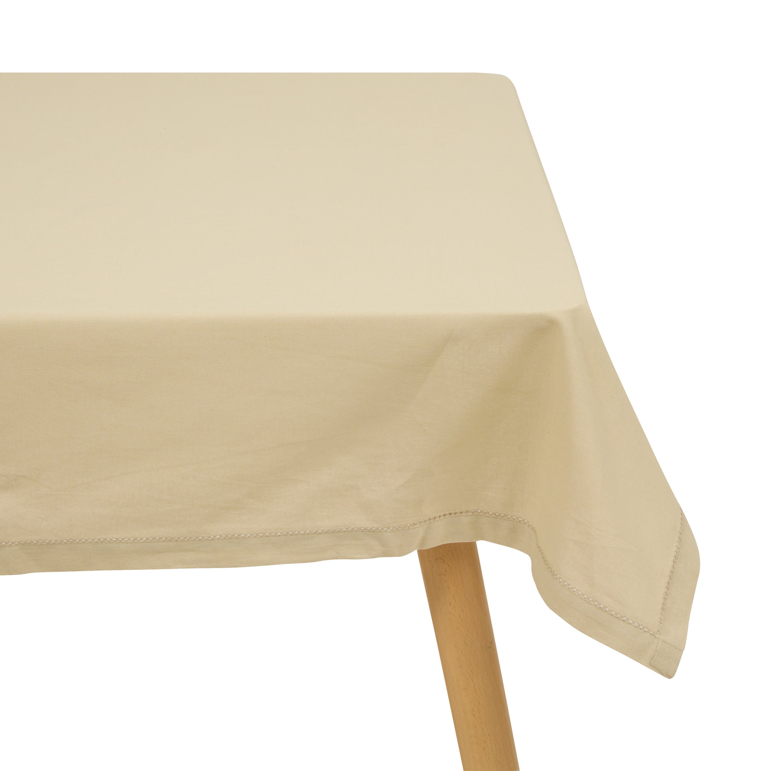 DELUXE tablecloth chambray cotton light gray - 140 x 240 cm - Cotton - Light gray