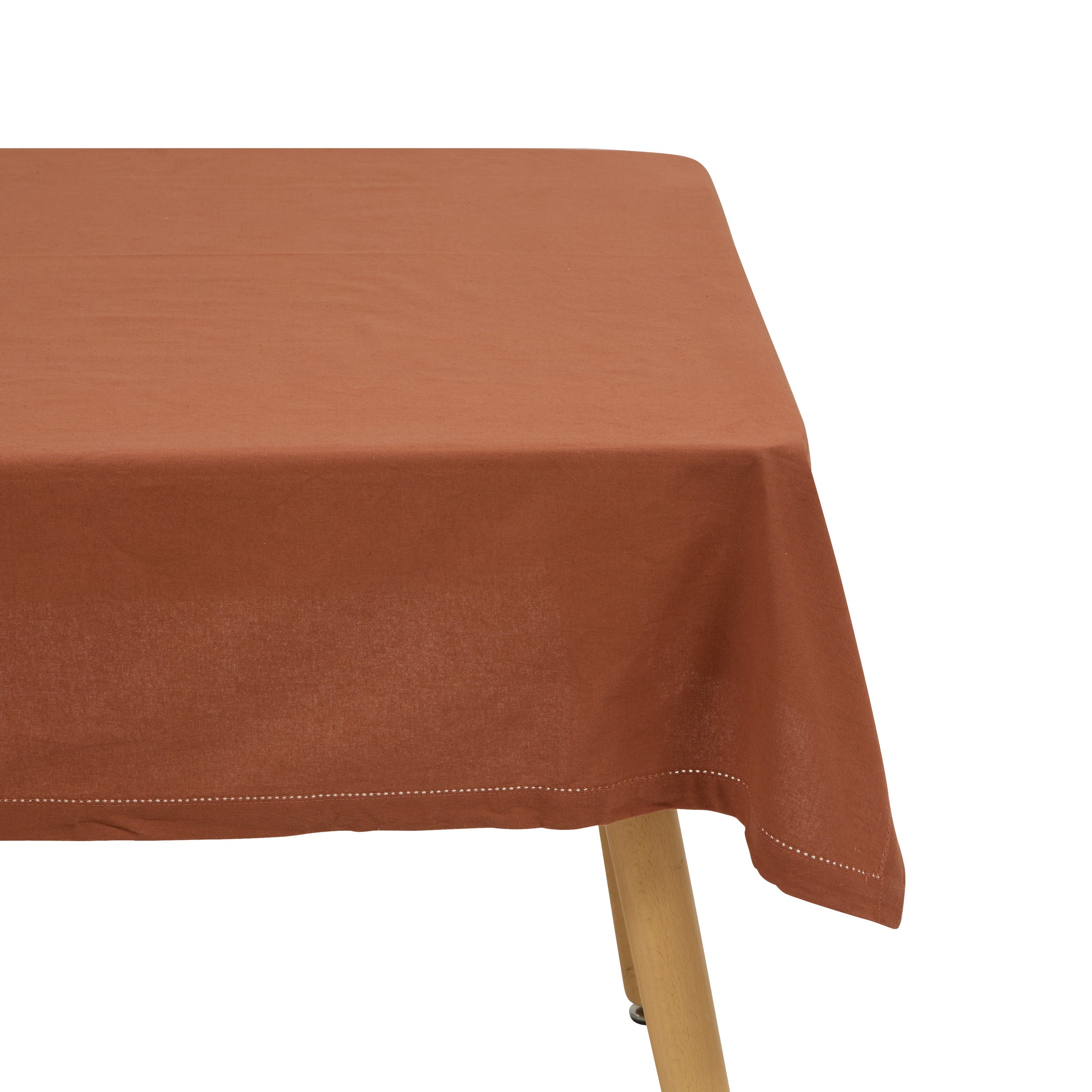 Nappe DELUXE chambray coton gris clair - 140 x 240 cm - Coton - Gris clair