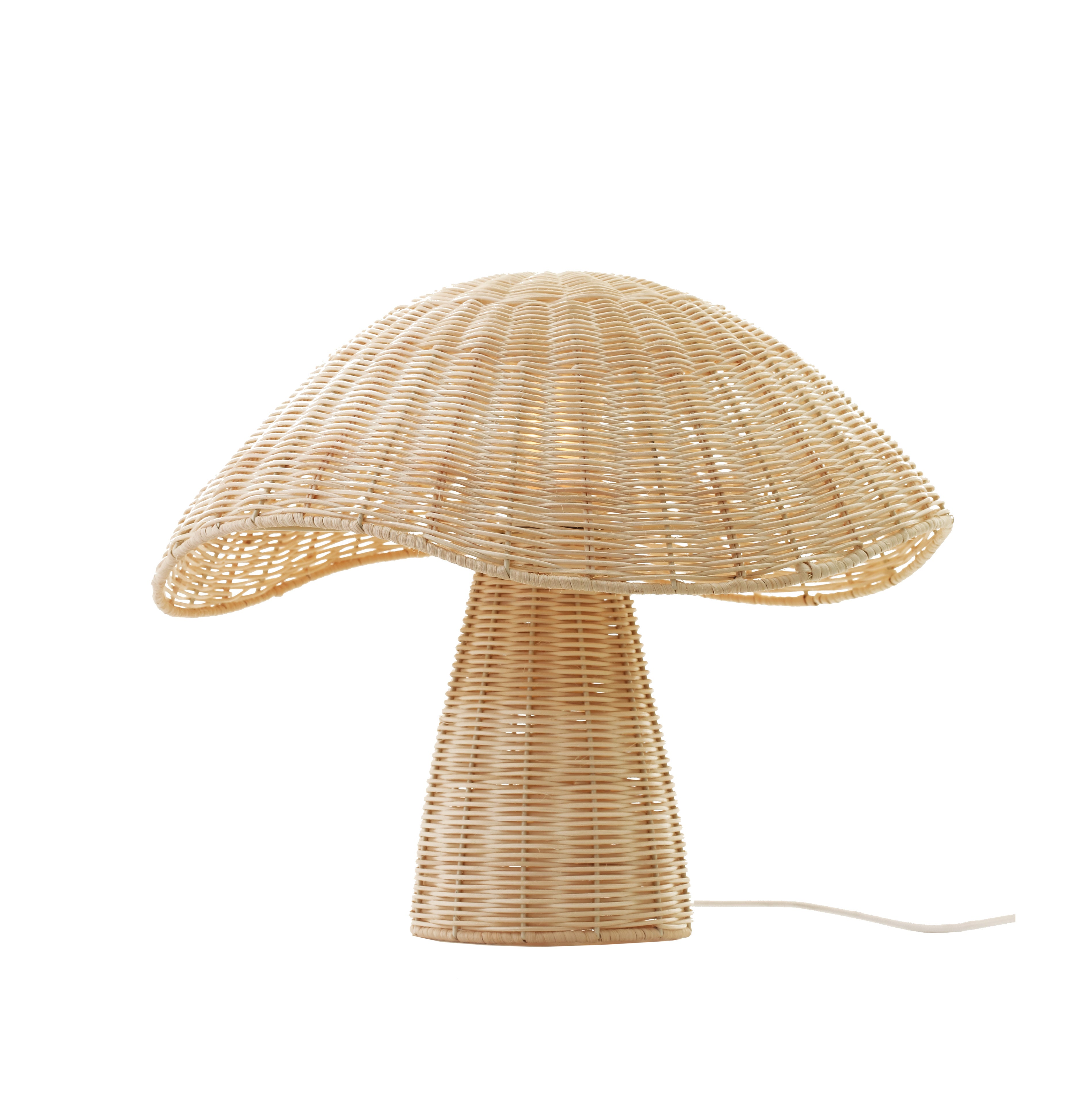 KidsDepot Boletus Table Lamp D40.5x34cm - Natural rattan - E27