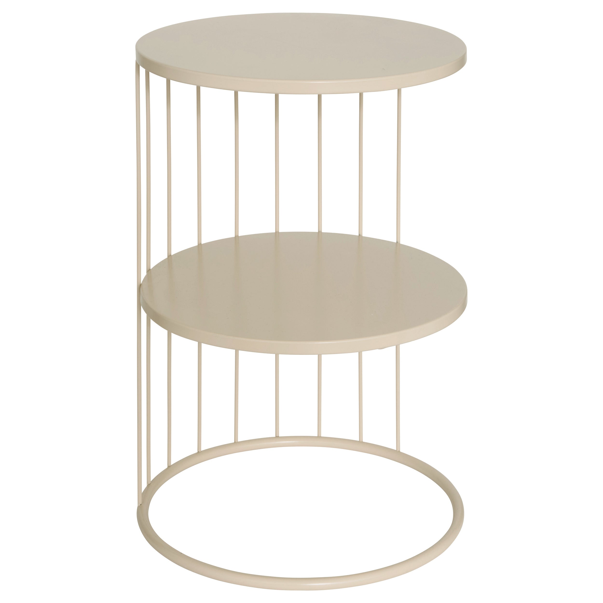 Atmosphera Kobu Design Beistelltisch - Couchtisch - Ø36x52cm - Beige