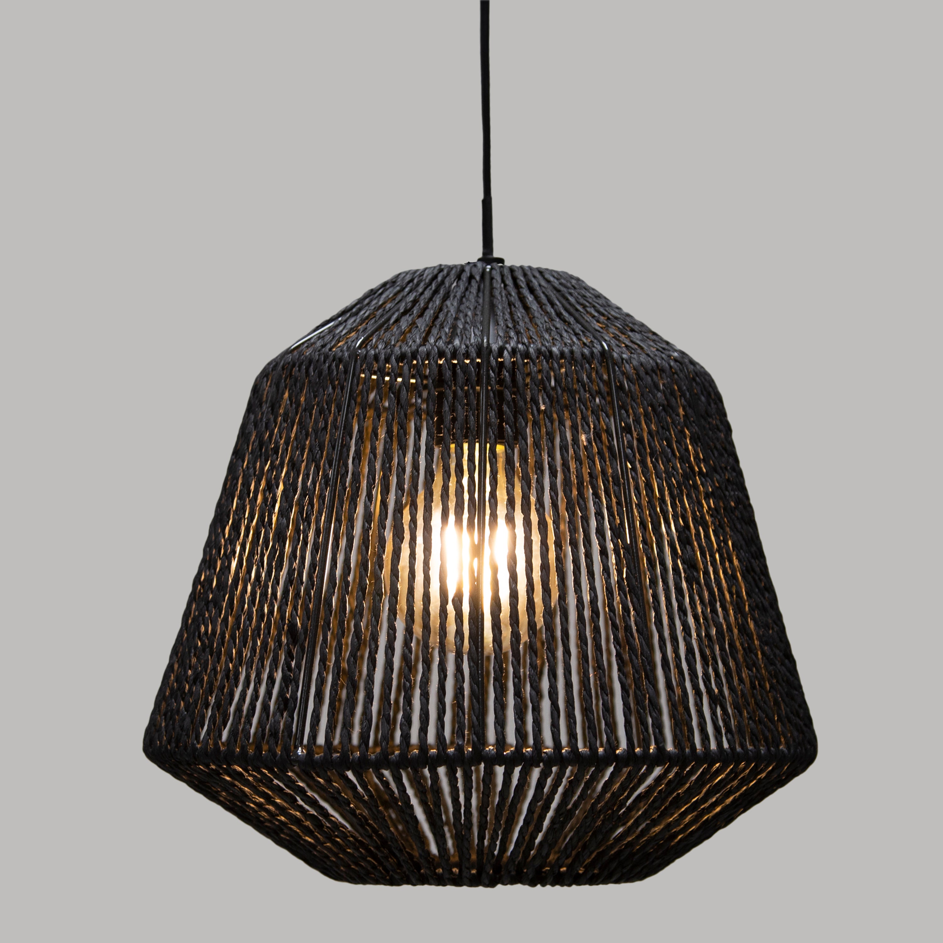 Atmosphera Hanglamp Touw 30 x 26 - Zwart