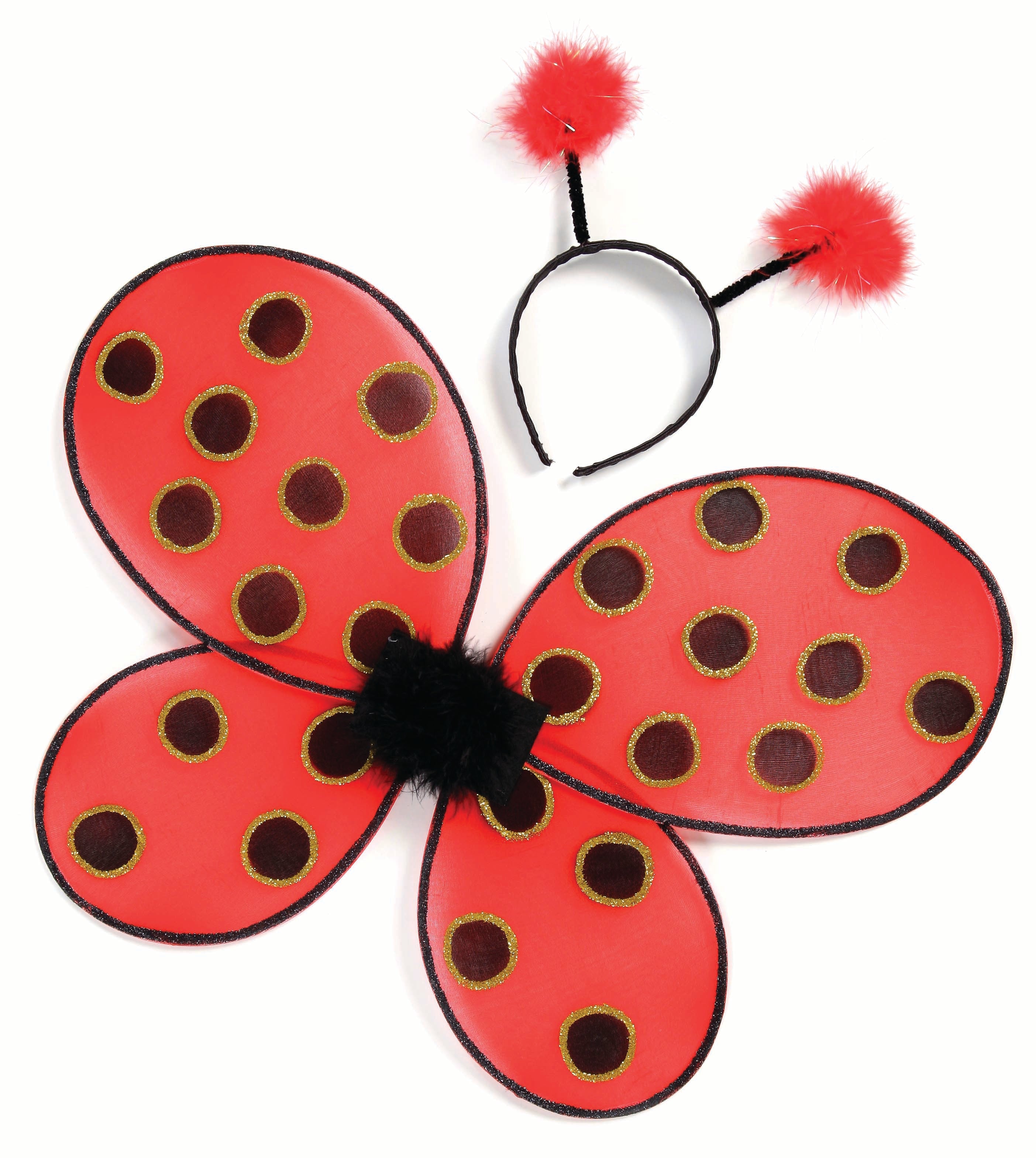 Great Pretenders Verkleedkledij Lieveheersbeestje hoofdband met vleugels - Vanaf  3 jaar - Rood