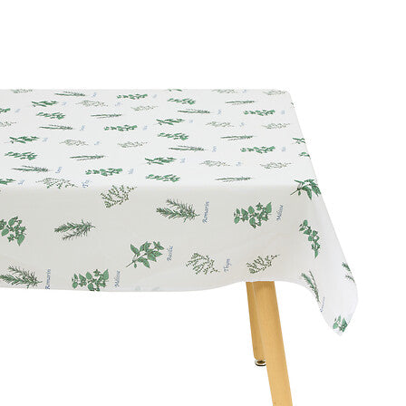 Tablecloth anti-stain printed Océania - Polyester - 140x240cm - Blue