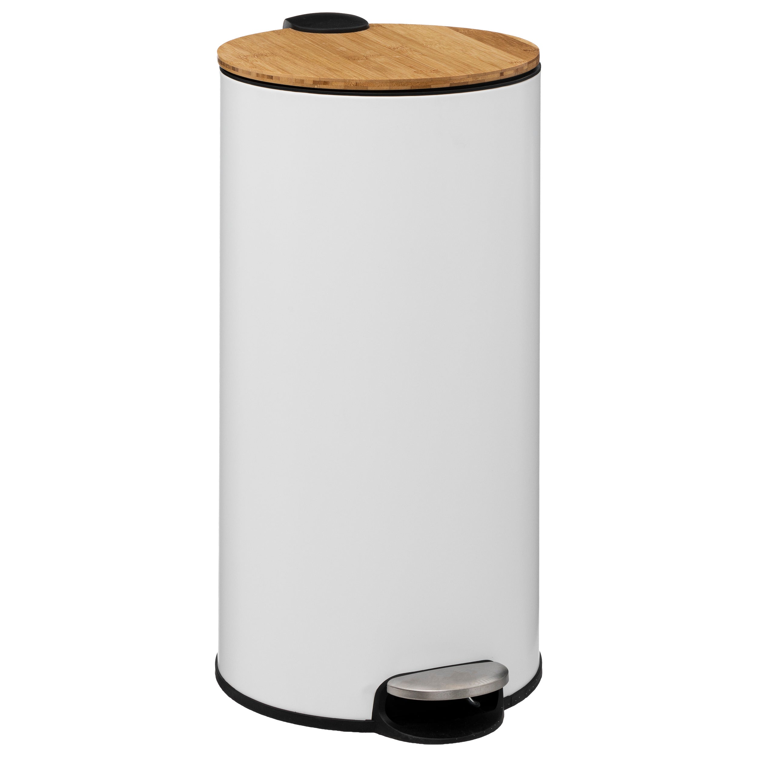 5Five Delta Waste bin - Soft close - Anti-odor active carbon filter - Removable bucket - 30L - Bamboo Gray