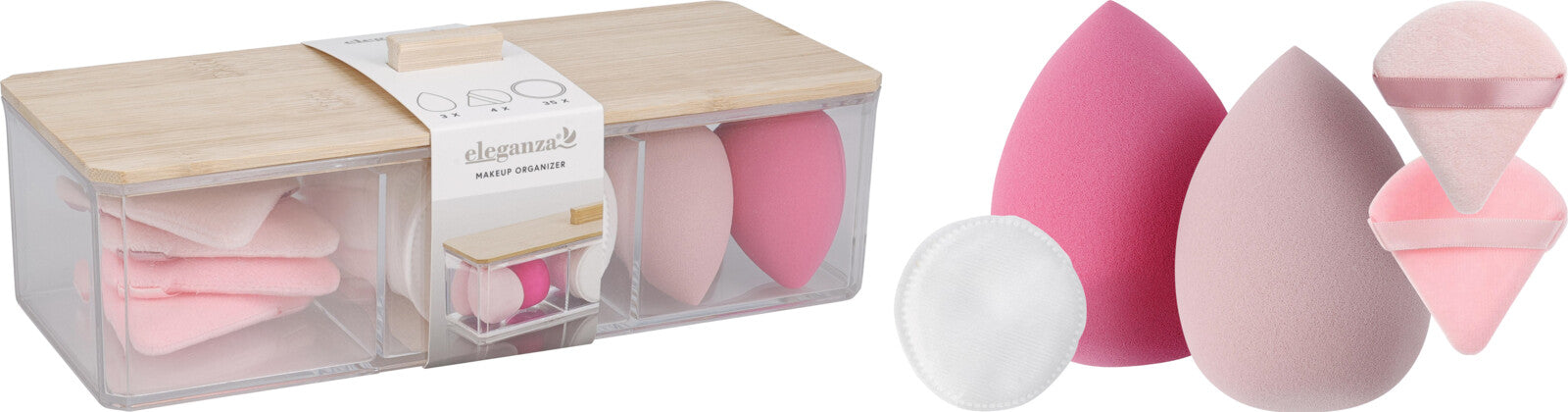 Home & Styling Make-up-Aufbewahrung mit Zubehör – Pink