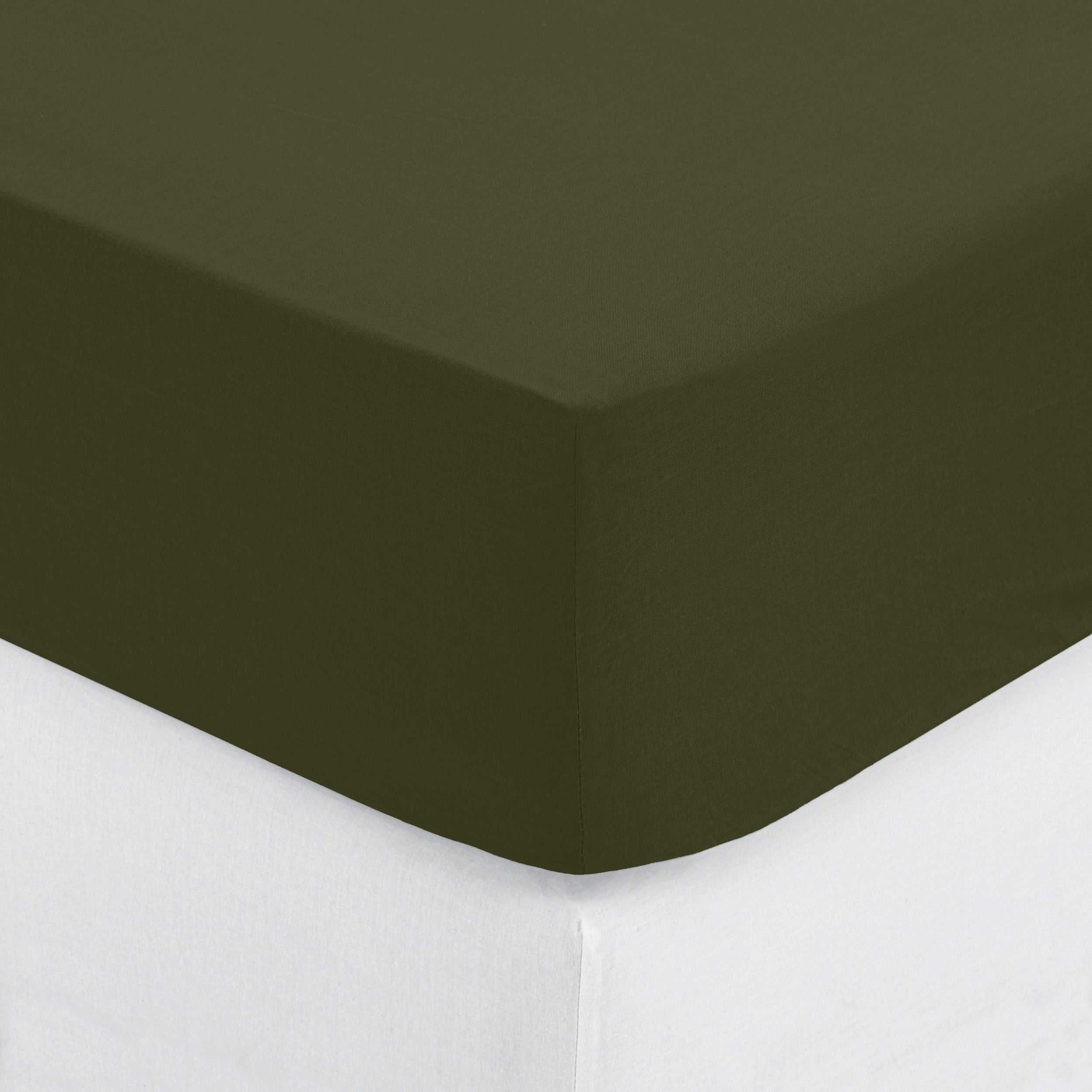 Tôle d'atmosphère coton simple - 90x190cm - kaki