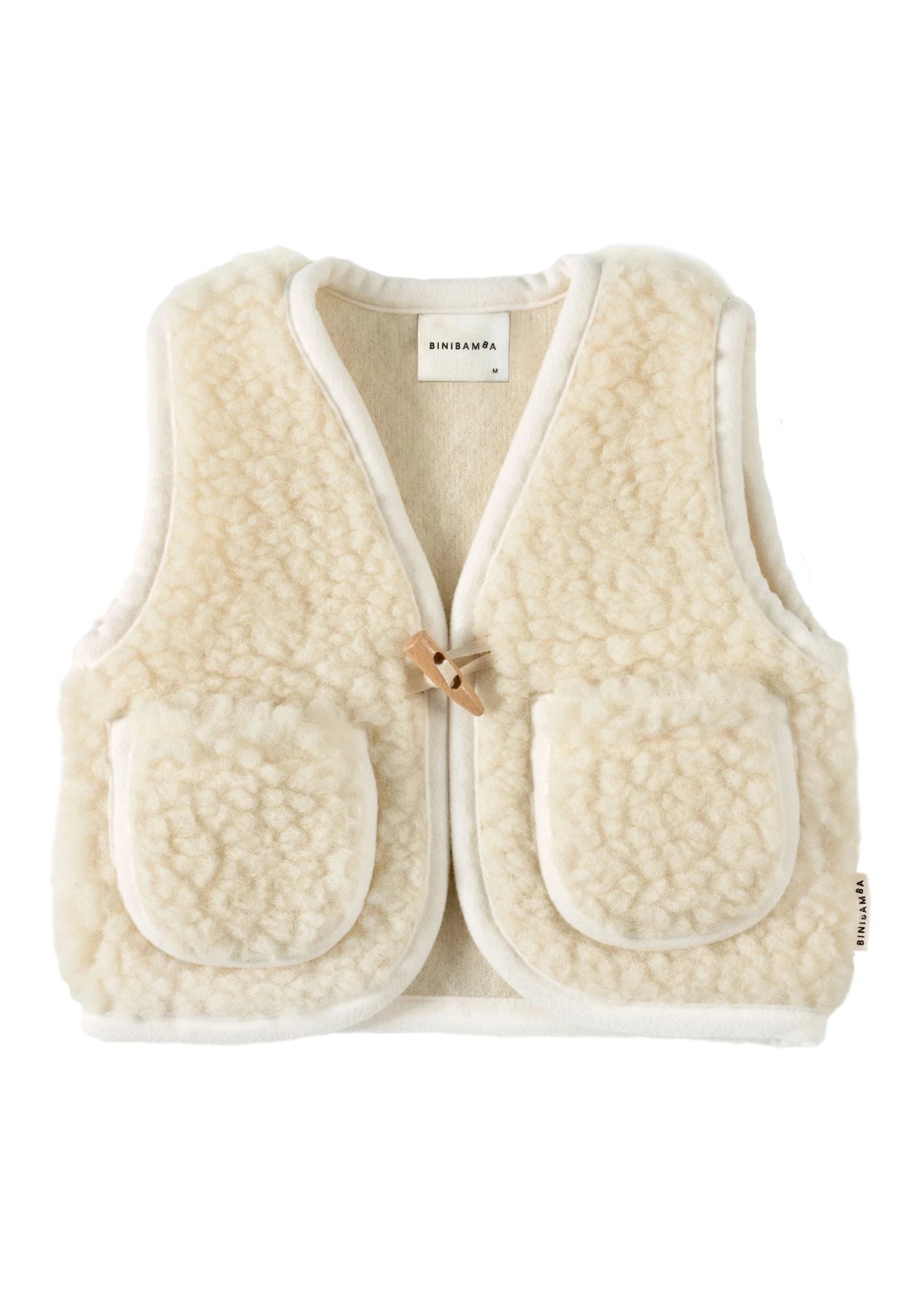 Binibamba Merino Snuggle Vest Milk - Beige