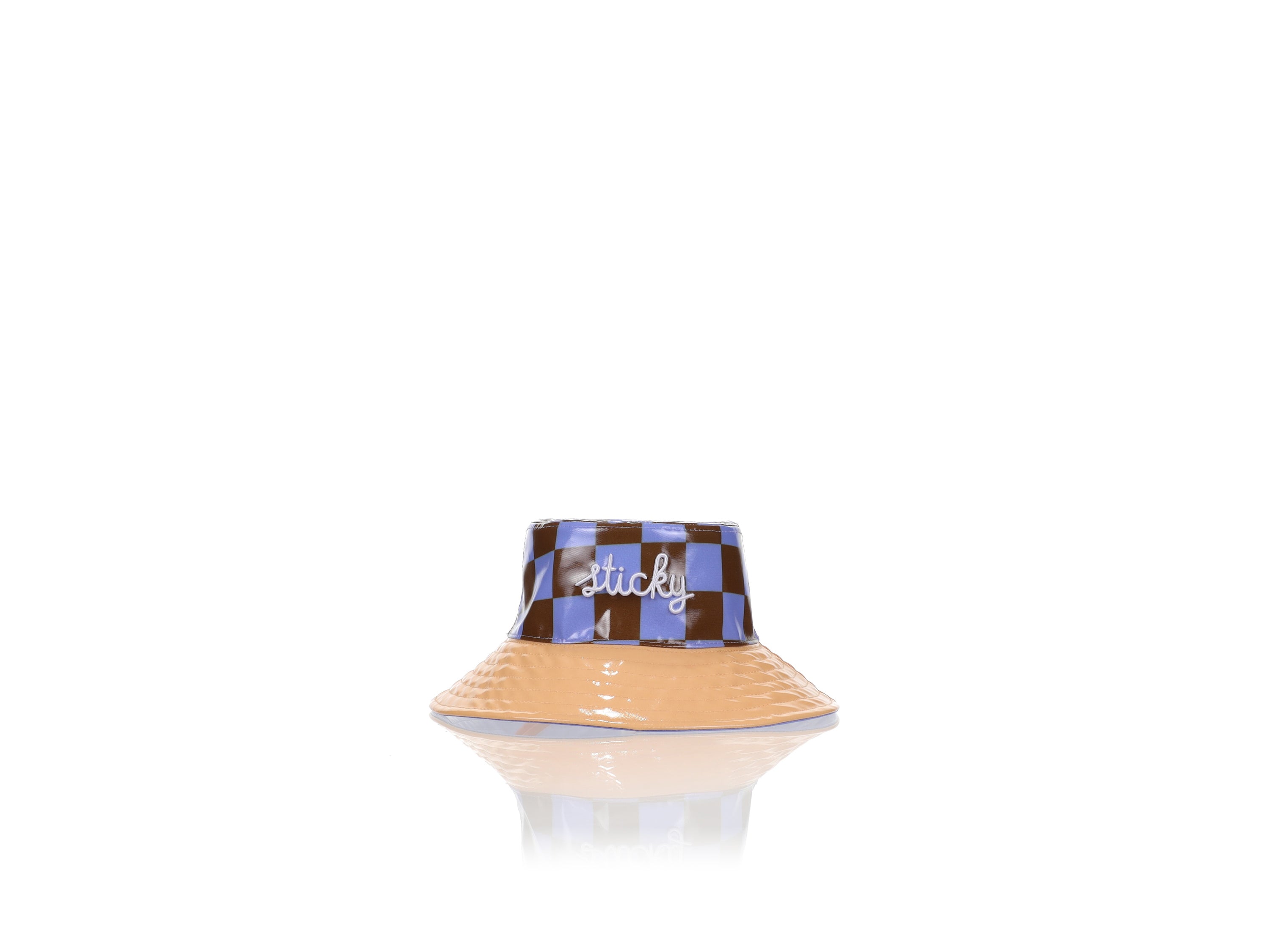 Chapeau de pluie Sticky Lemon - Chapeau enfant - 54 CM - Chapeau bob - Vert terre + violet fleuri + confiture de poire