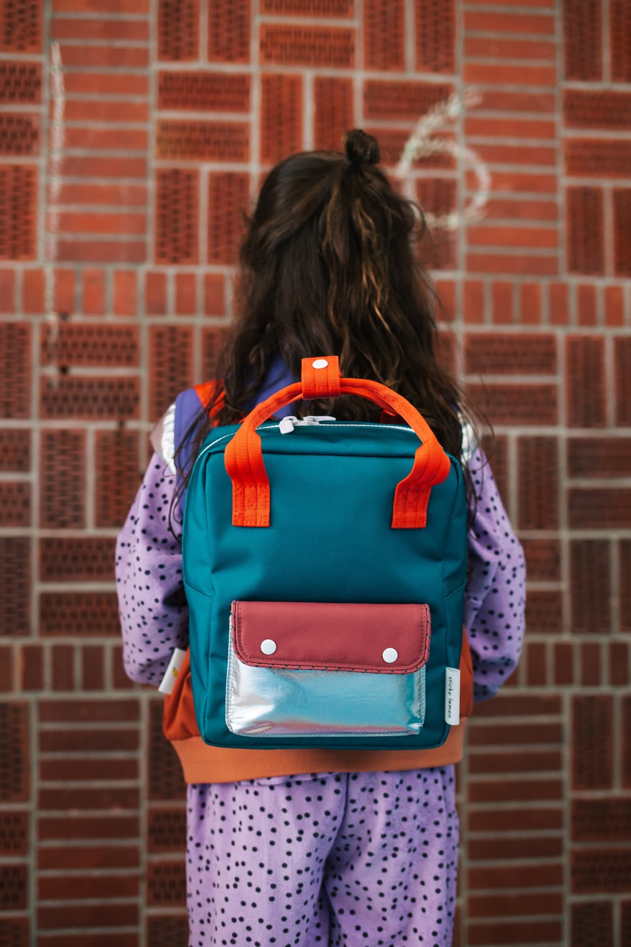 Klebriger Zitronen -Rucksack/Büchertasche kleiner zusammen | Sonderausgabe
