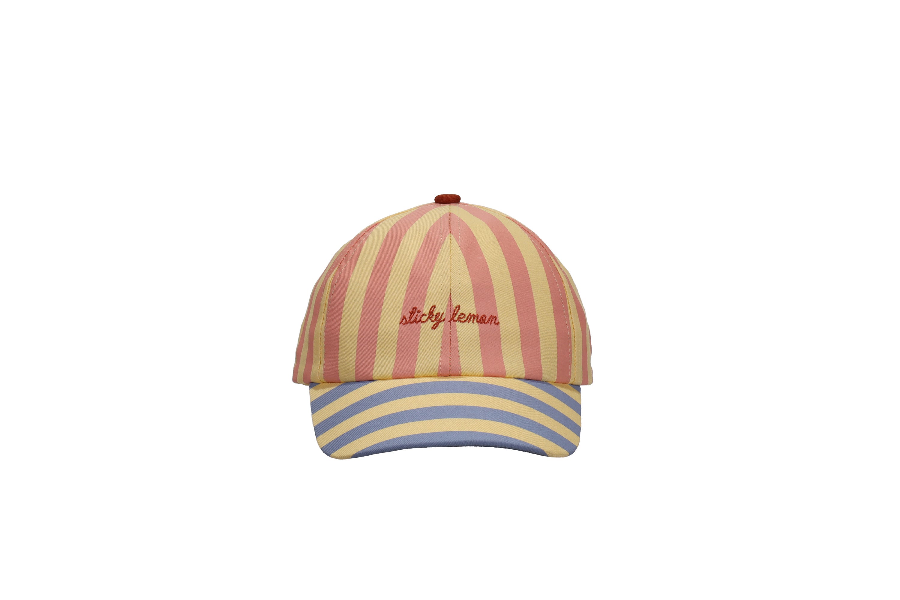 Sticky Lemon Pet/Cap - Wonders | Stripes Coral Pink + Sandy Yellow