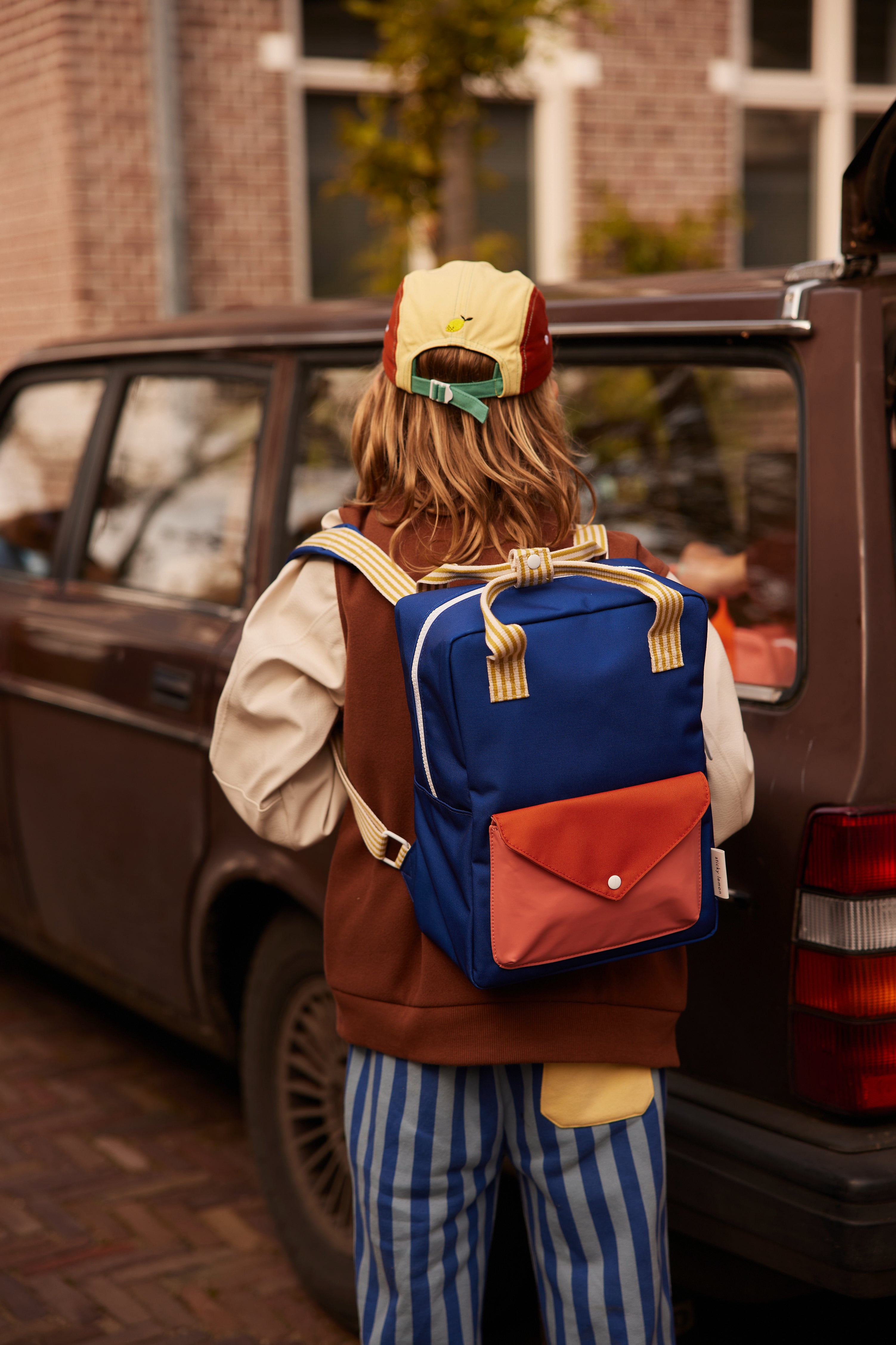 Sticky Lemon Backpack/Boekentas Medium Wonders | Envelope | Ned Blue