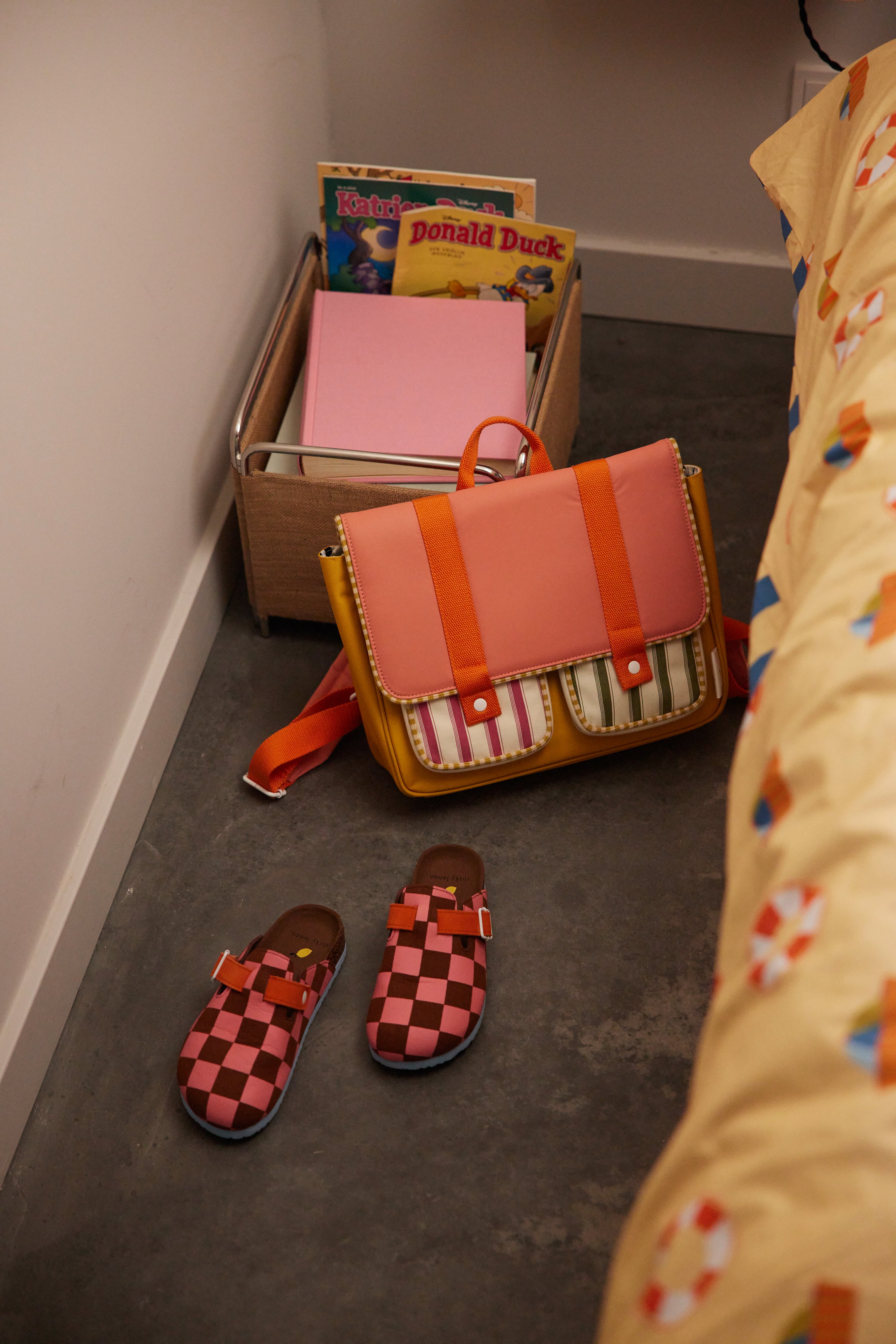 Sticky Lemon Schoolbag/Boekentas Wonders | Coral Pink + Submarine Yellow