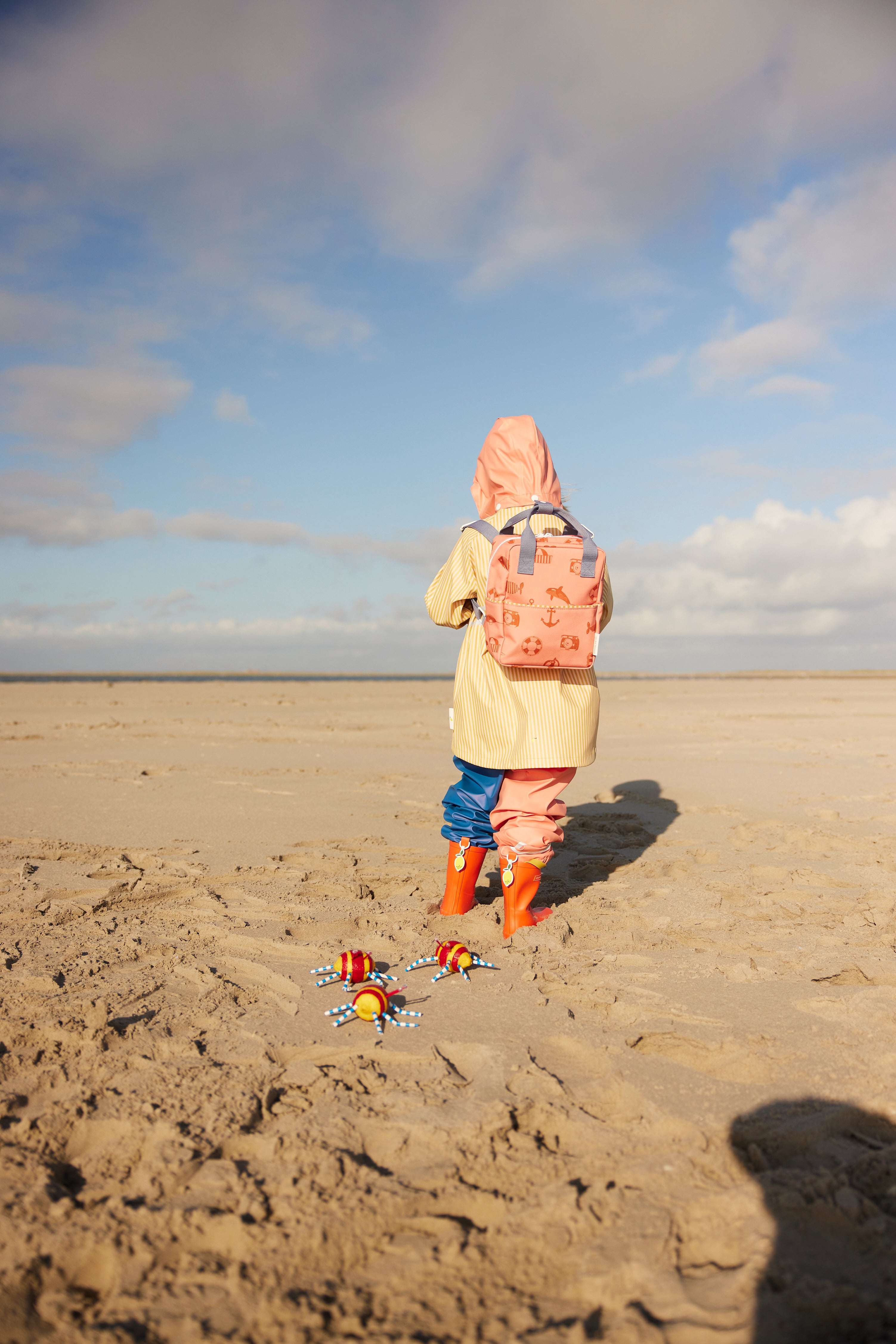 Klebriger Zitronen -Rucksack/Büchertasche kleiner zusammen | Sonderausgabe