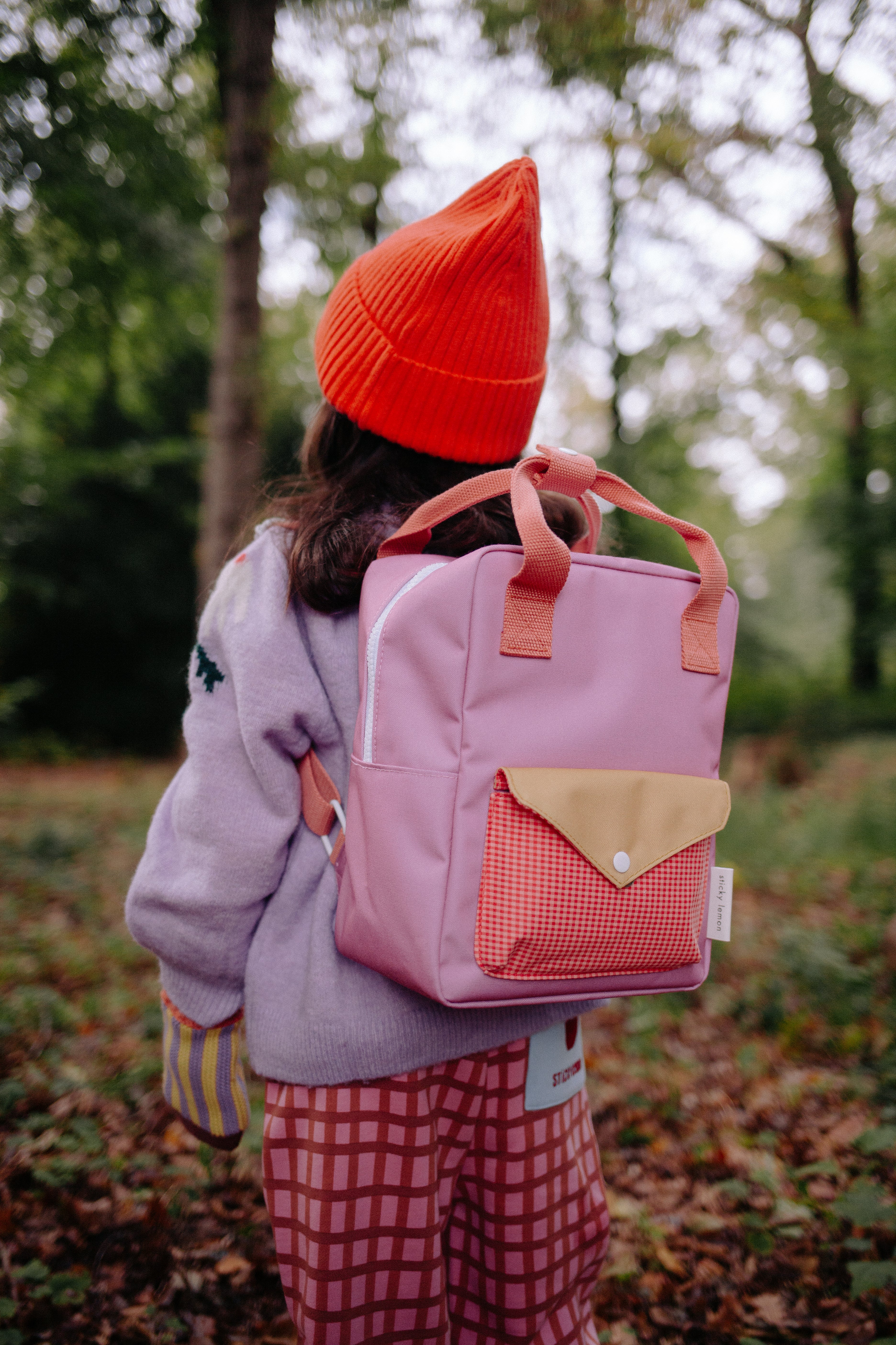 Klebriger Zitronen -Rucksack/Büchertasche kleiner zusammen | Sonderausgabe
