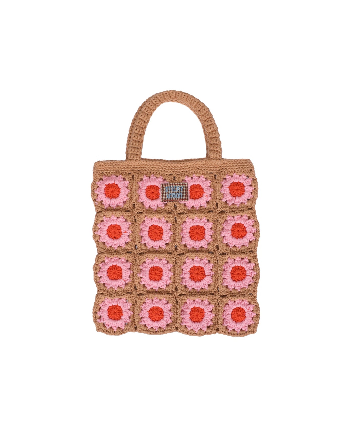 Sticky Lemon Häkeltasche Zitronenbaum | Blume | Lagerfeuerorange