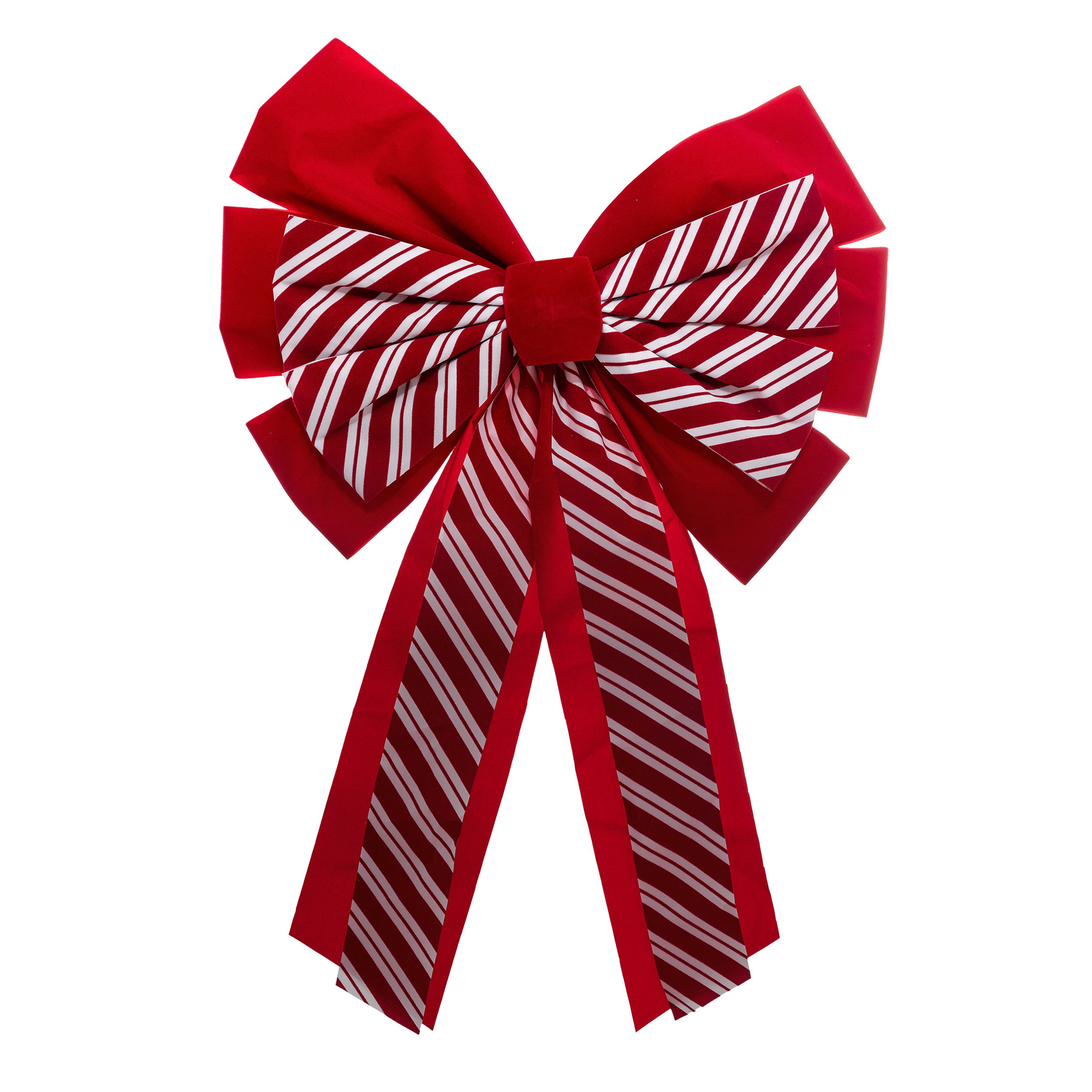 Féréric Lights and Christmas Christmas String - Ensemble de 2 - Striped Red avec blanc - 40x60cm - pour l'arbre de Noël