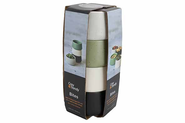 Cosy & Trendy Bites Aperoset - Set van 4 stuks - Ø10x6cm - Multi