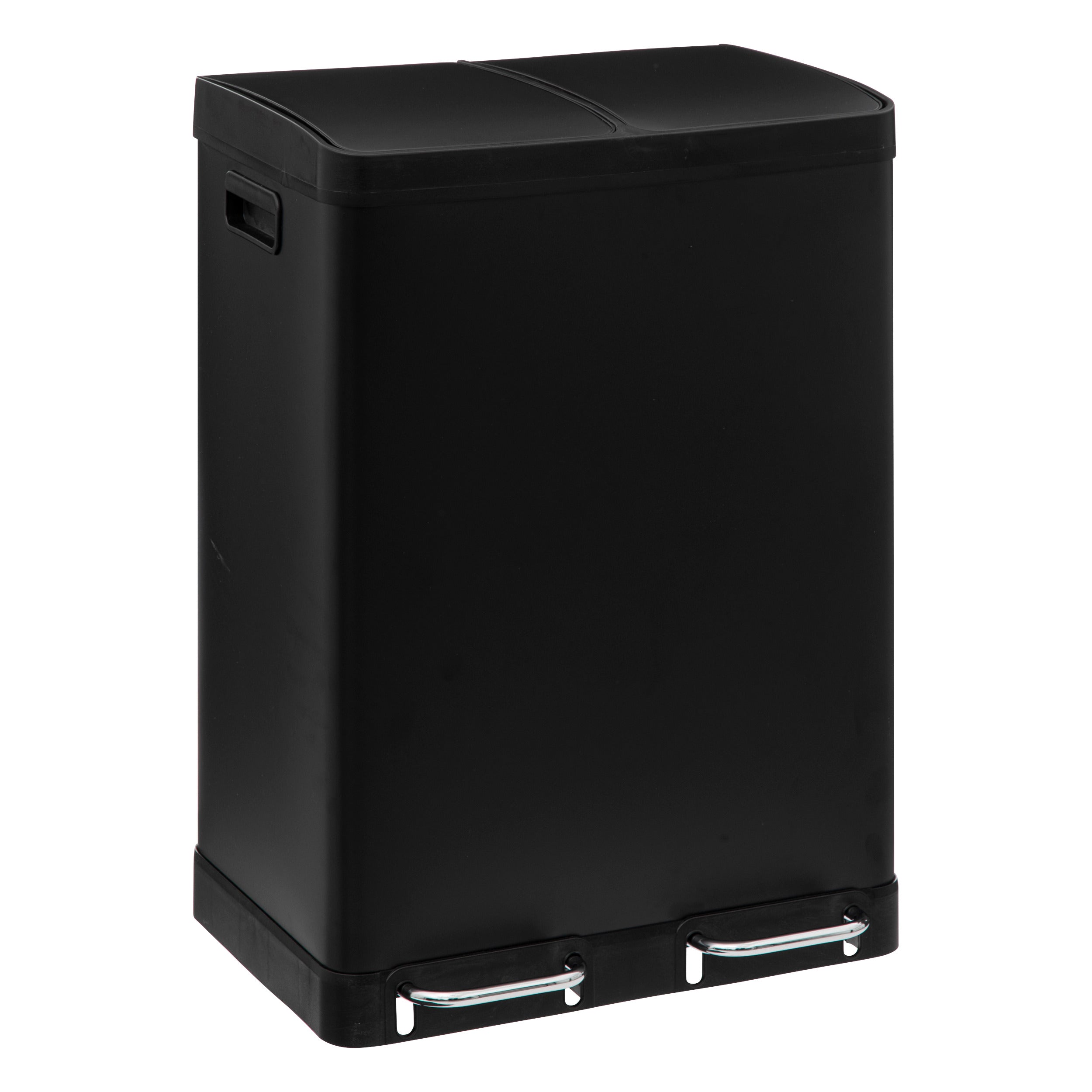 5Five Afvalemmer Ariane - Metaal 30L+30L - Zwart