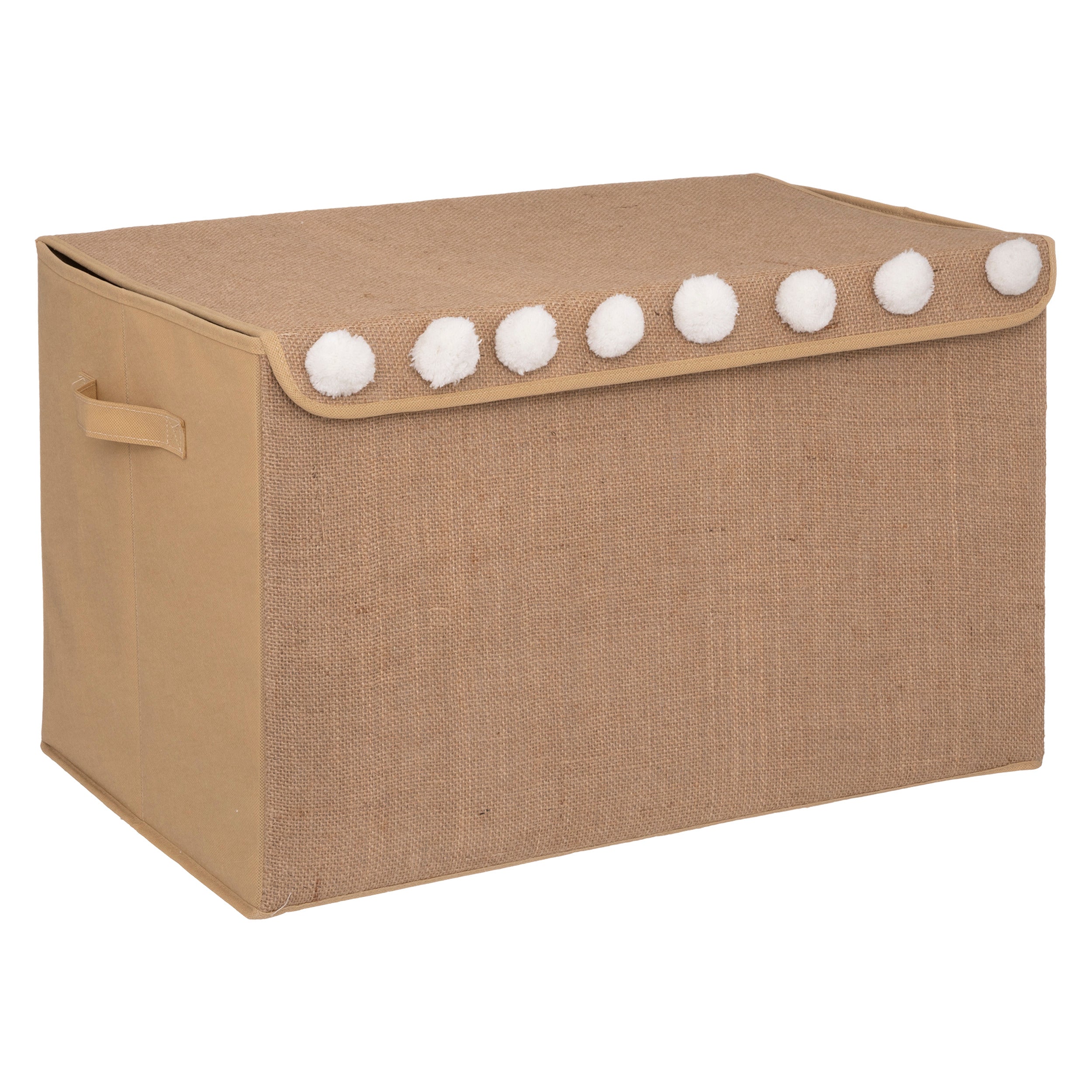 Atmosphera Kids Opbergdoos / opberger met deksel - Jute pompom - 36 x 57