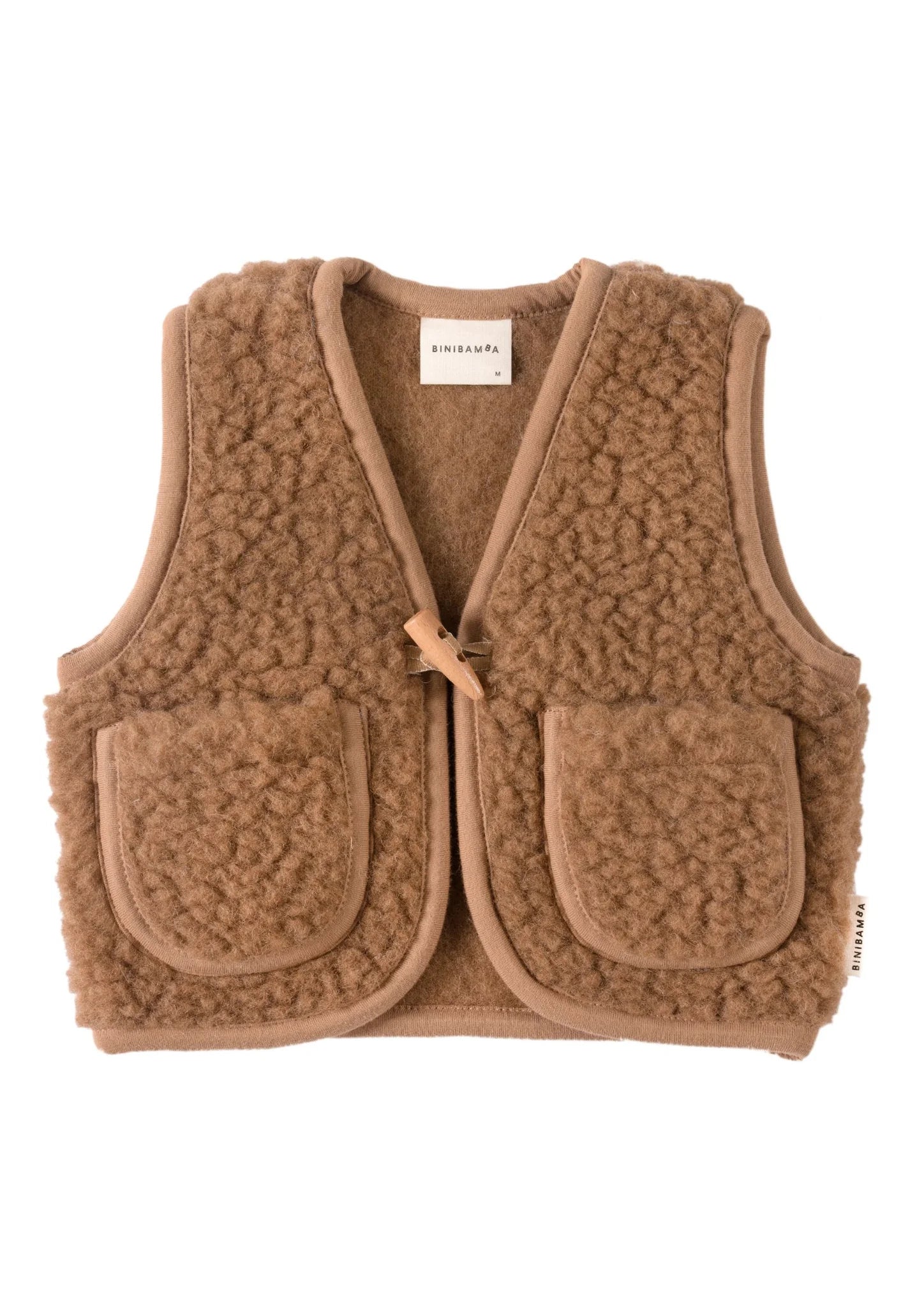 Binibamba Merino Snuggle Vest Bruno - Bruin