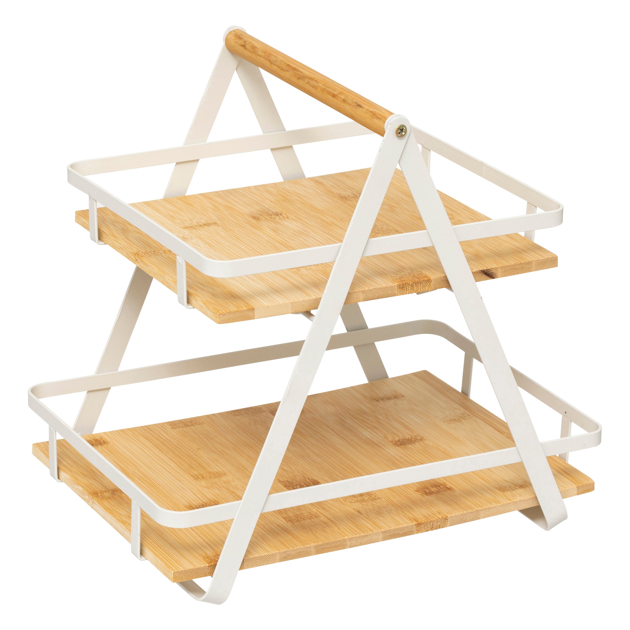5Five Ordera Opbergrekje - 2 niveau's - 31x23x29cm - Zwart/Beige