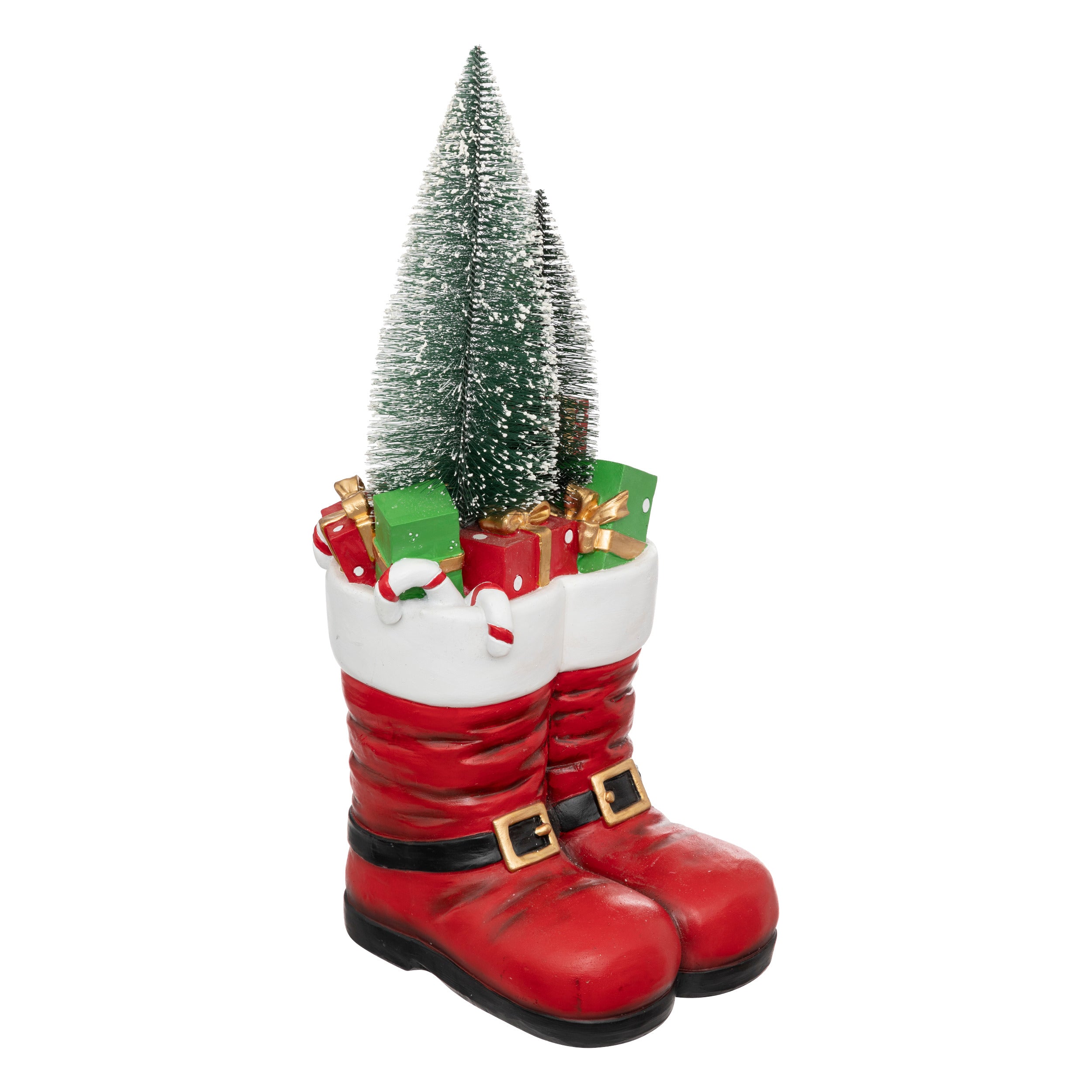 Fééric Lights and Christmas Kerstmanlaarzen uit hars - 24x22x55cm - Rood