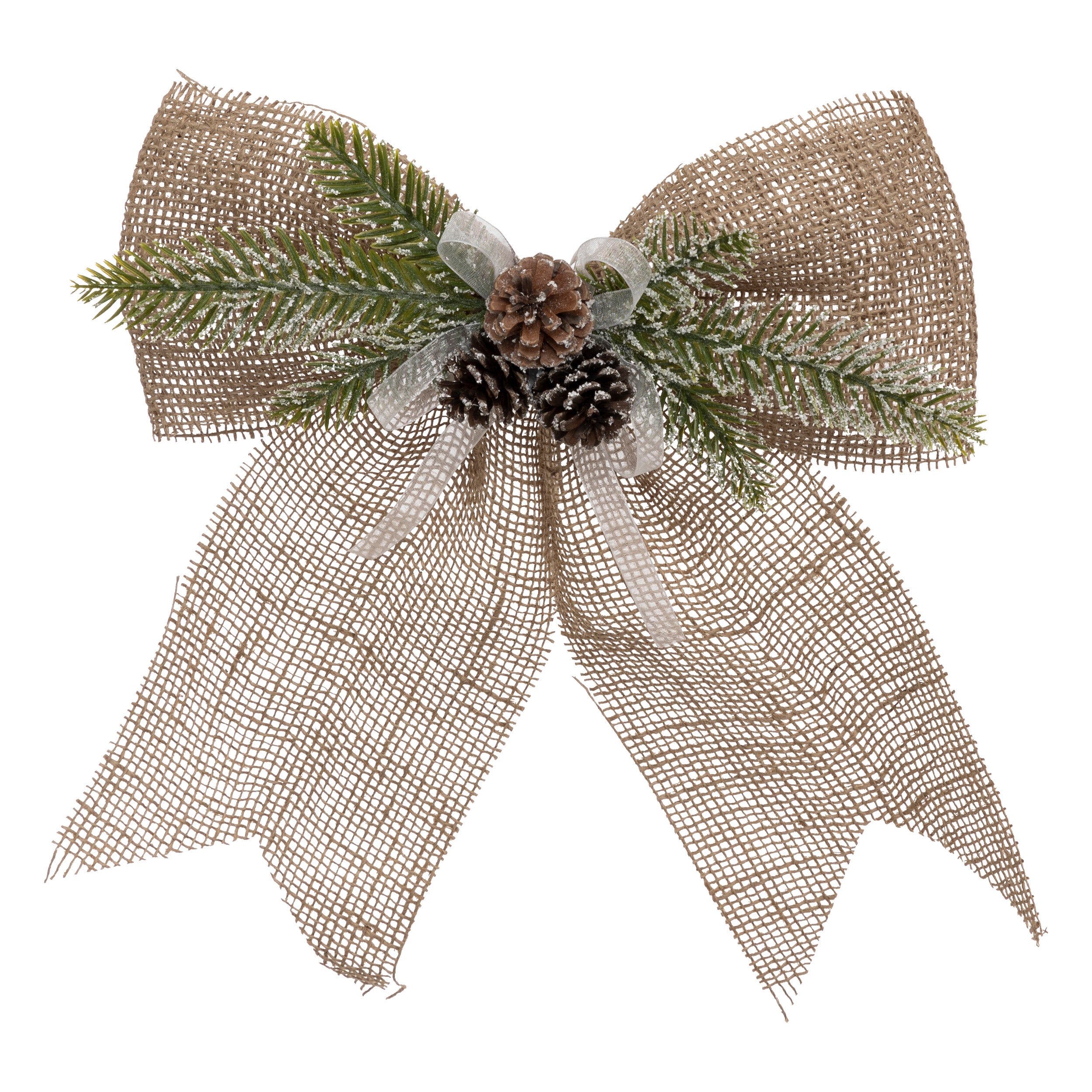 Noël - Noeud - Noeuds - Noeuds de Noël - Lot de 2 - Rayé rouge avec blanc - 40x60cm - Pour le sapin de Noël