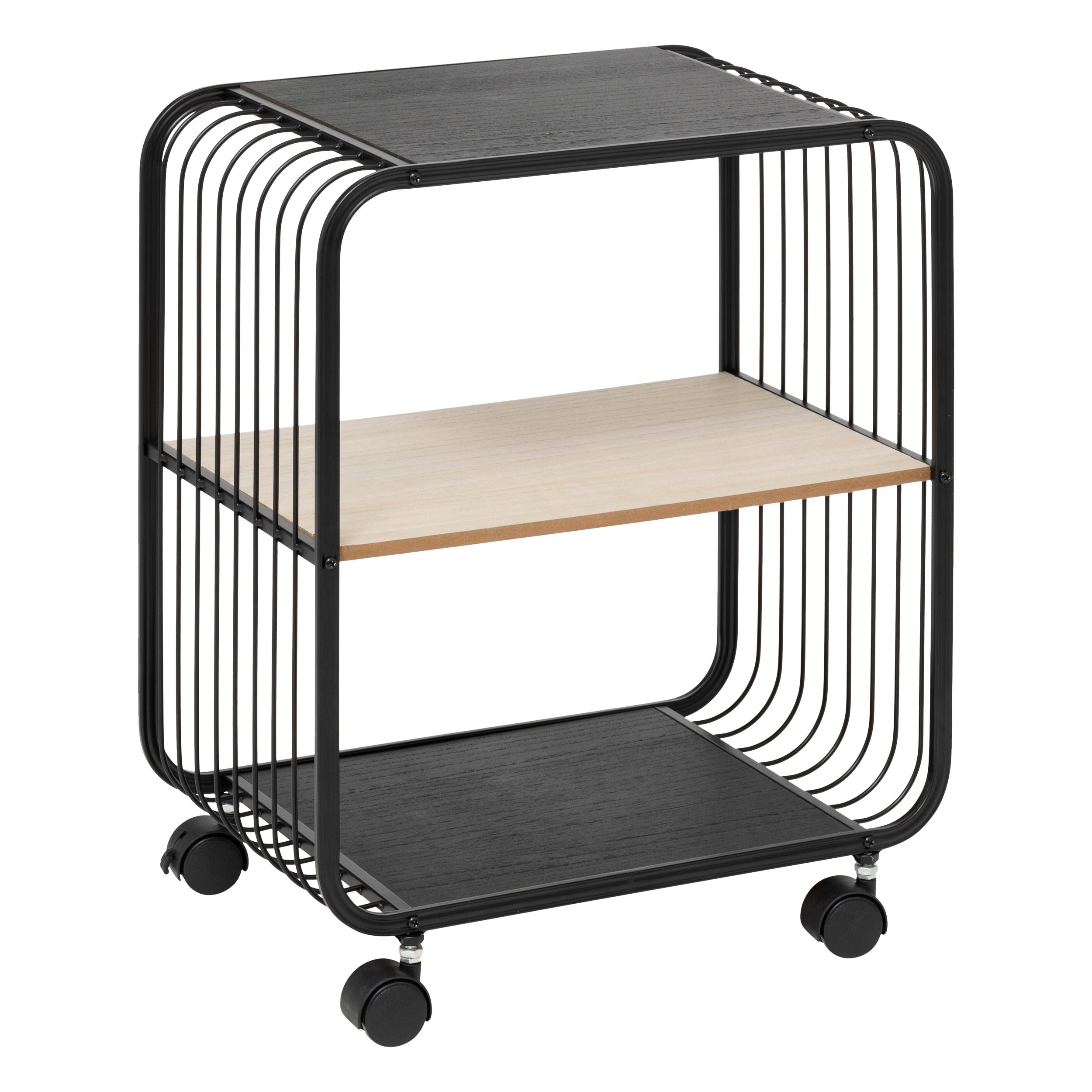 5Five Black trolley 3 levels - Black