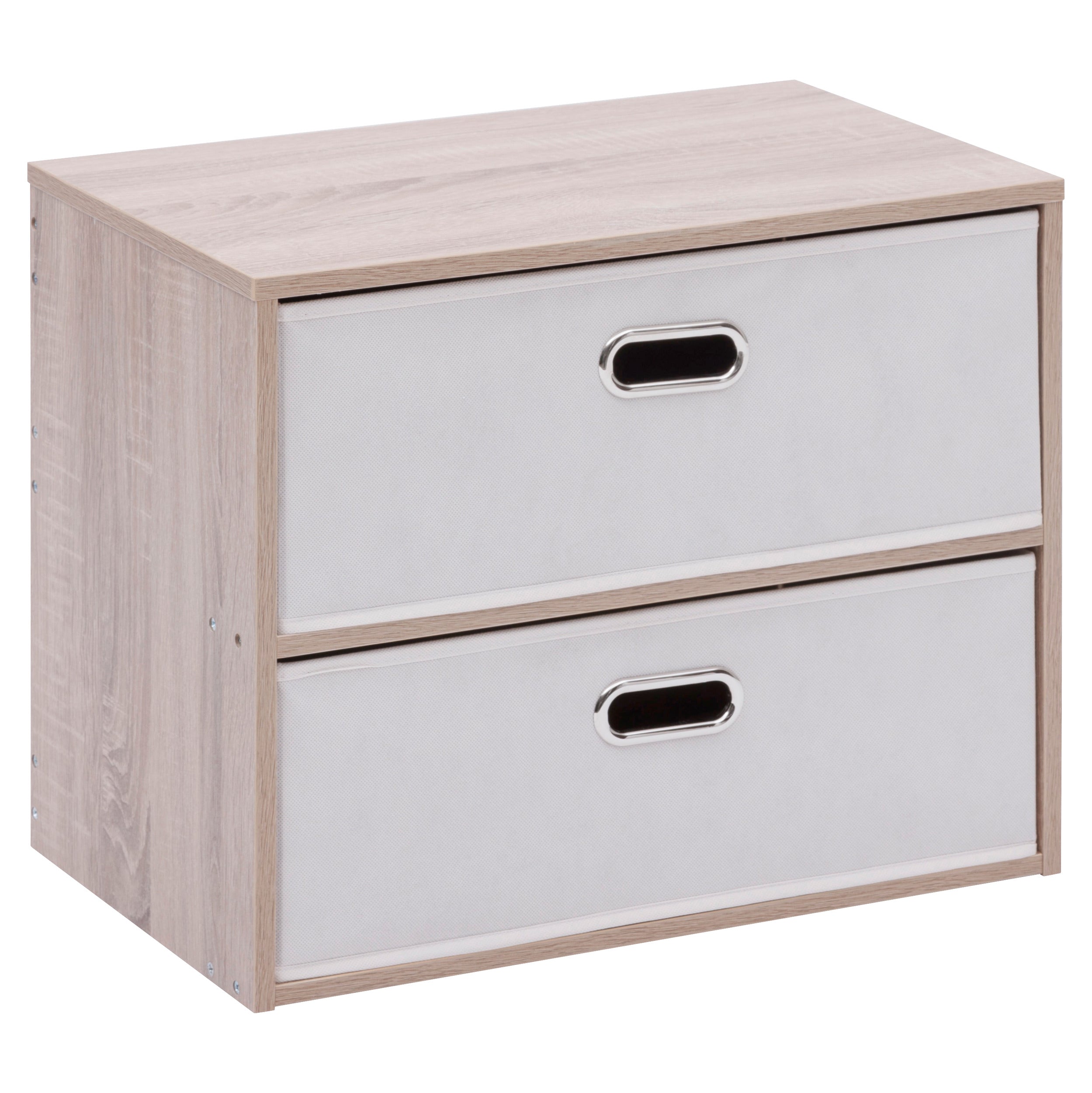 5Five Kleine Commode/Nachtkastje met 2 lades - 50x30x40cm - Beige