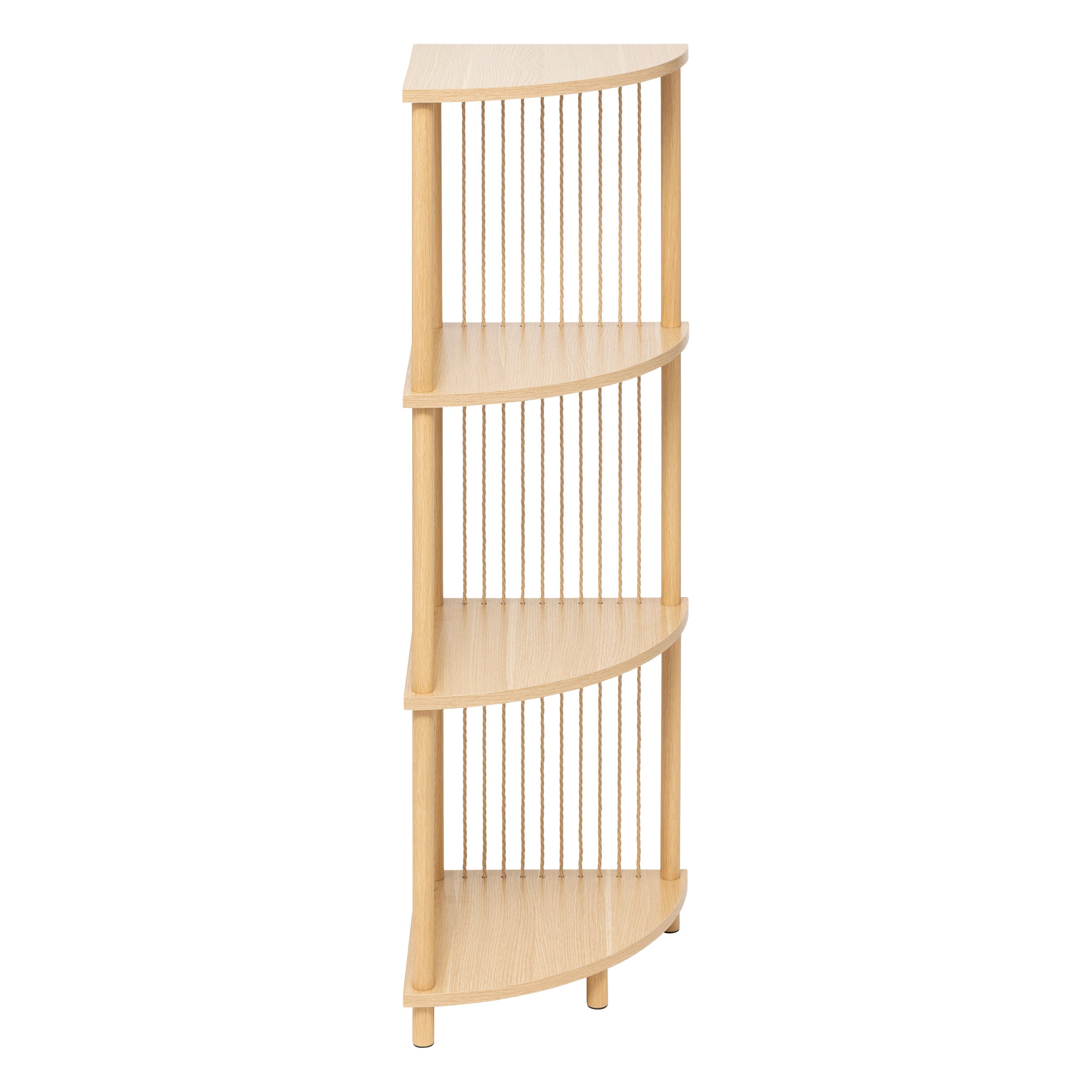 5Five Kord Hoekboekenrek 4 niveau's - 34x34x110cm - Beige