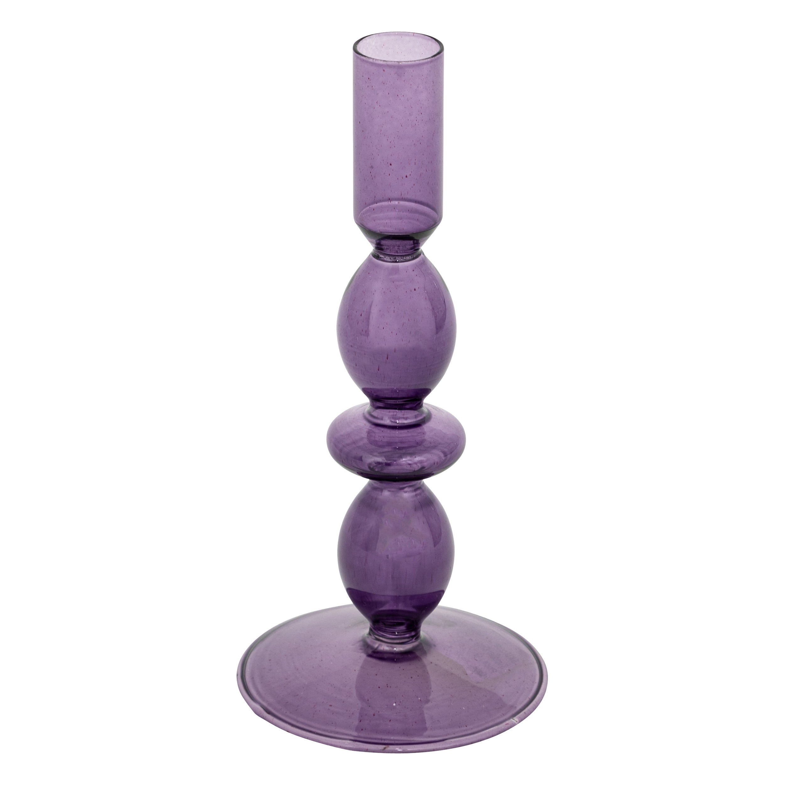 Bougeoir Atmosphera en verre Ø9xH19cm - Vert