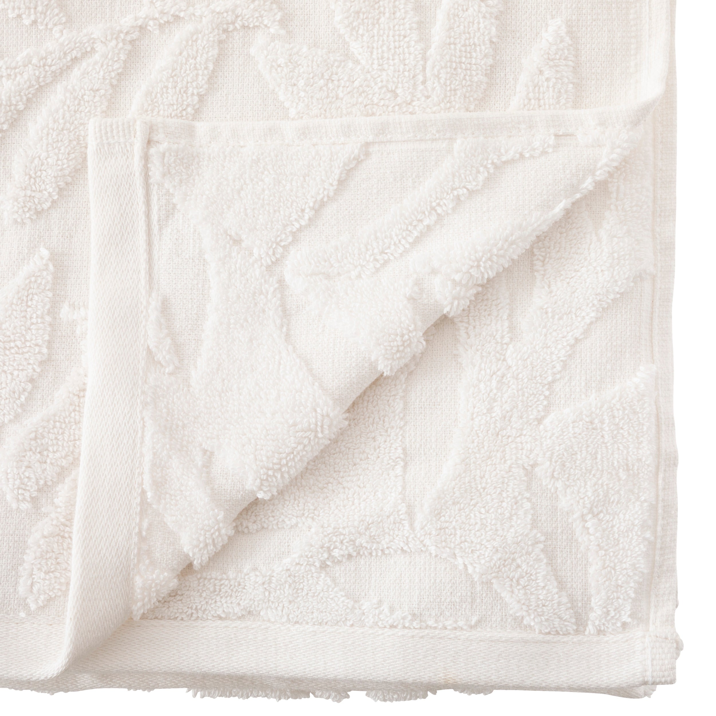 Atmopshera Serviette de bain / Serviette Cisel - Coton - Blanc - 100 x 150 cm